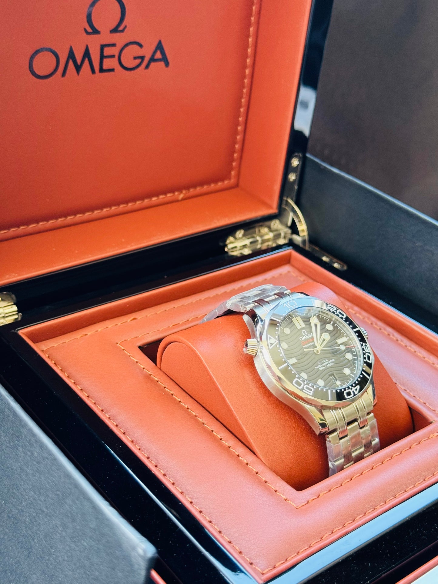 HERMOSO RELOJ AUTOMÁTICO OMEGA SEAMASTER ELEGANTE Y CASUAL!!!