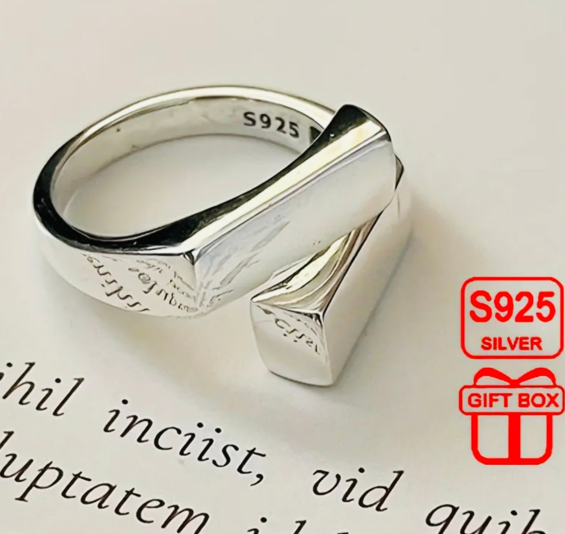 Hermoso Anillo de Plata 925 Unitalla- Unisex - Hipoalergenico- Ajustable Ideal para Regalo 🎁
