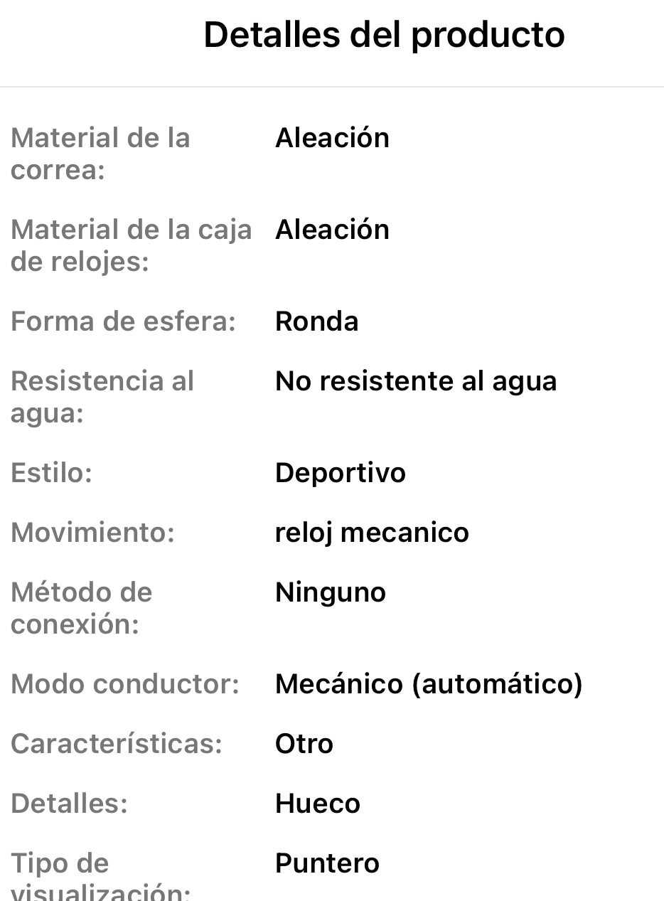 Espectácular Diseño Reloj Mecánico Automático Tourbillon! Elegante y Estiloso con Movimiento de Tourbillon - Diseño Hueco Elegante, Correa de Acero Inoxidable! Gran Calidad en sus Materiales y Diseño! 💯% Original