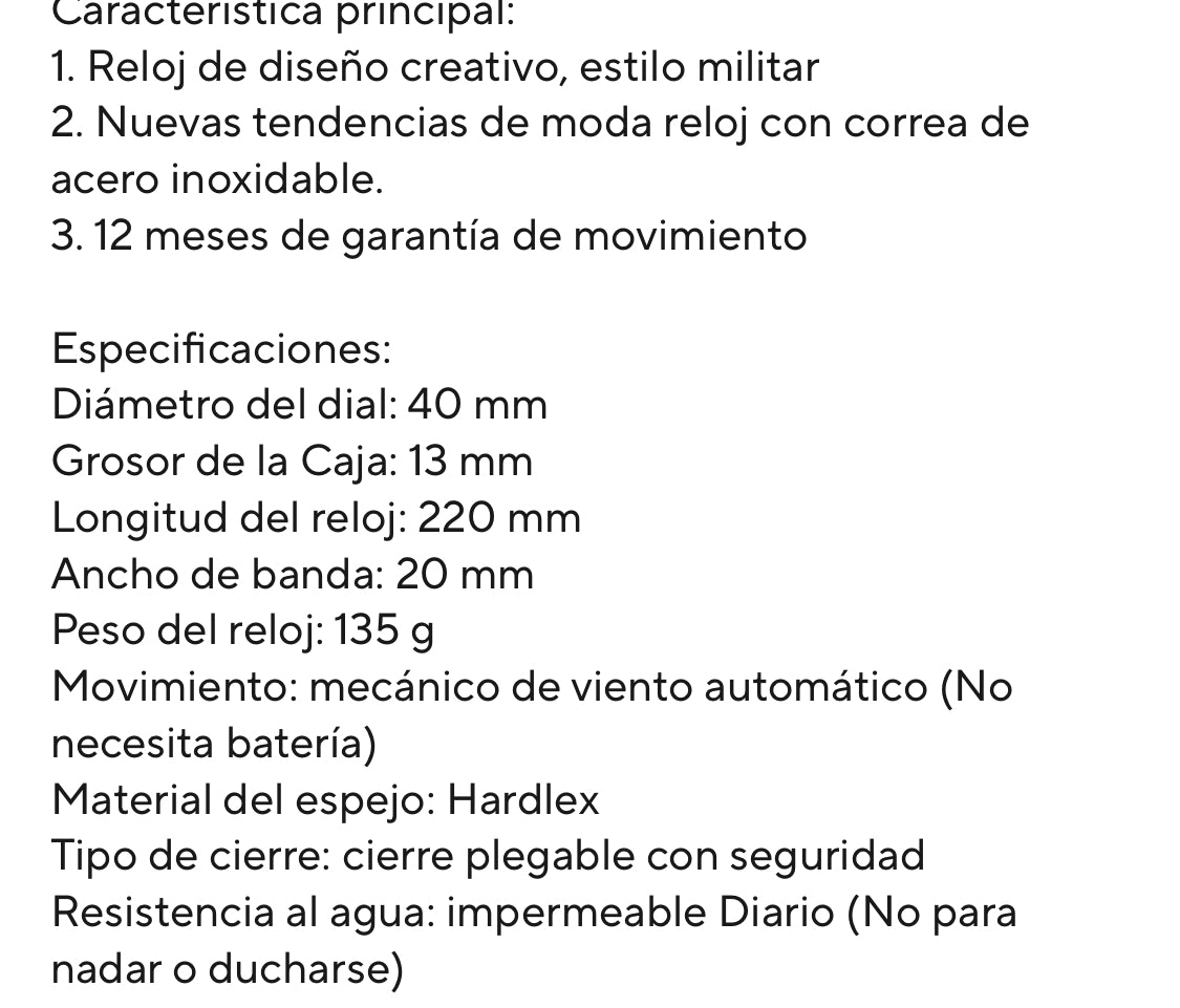 Hermoso Reloj Automático Mecánico Tourbillon Fase Lunar 💯% Original
información por WhatsApp 99 81 92 84 65
Nota: No se hacen Envíos 🚚
Ventas solo en Cancún
Nuestro Lema: No somos Números!
Atencion: Personalizada