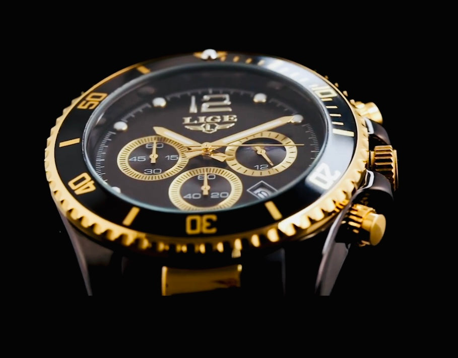 Hermoso y Elegante Reloj Multifuncional de Movimiento de Cuarzo Caja y Pulso Acero Inoxidable Alta Calidad 💯% Original Simplemente Hermoso!
