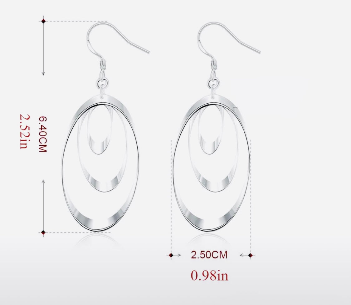 Elegantes Pendientes de Plata 925 Hipoalergenicos Ideales para Regalo 🎁