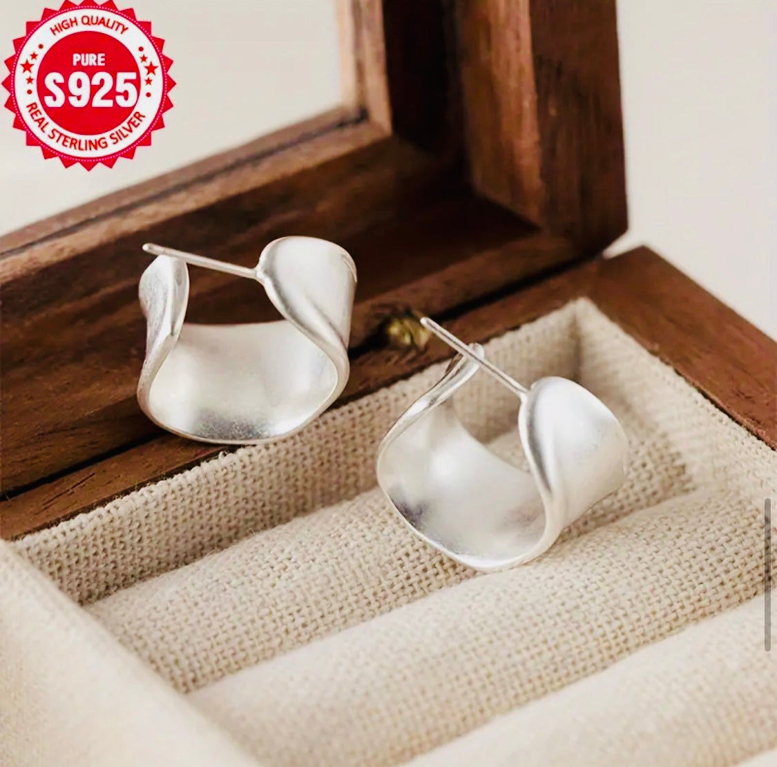 Elegantes Pendientes de Plata .925 Hipoalergenicos! Ideales para Regalo 🎁