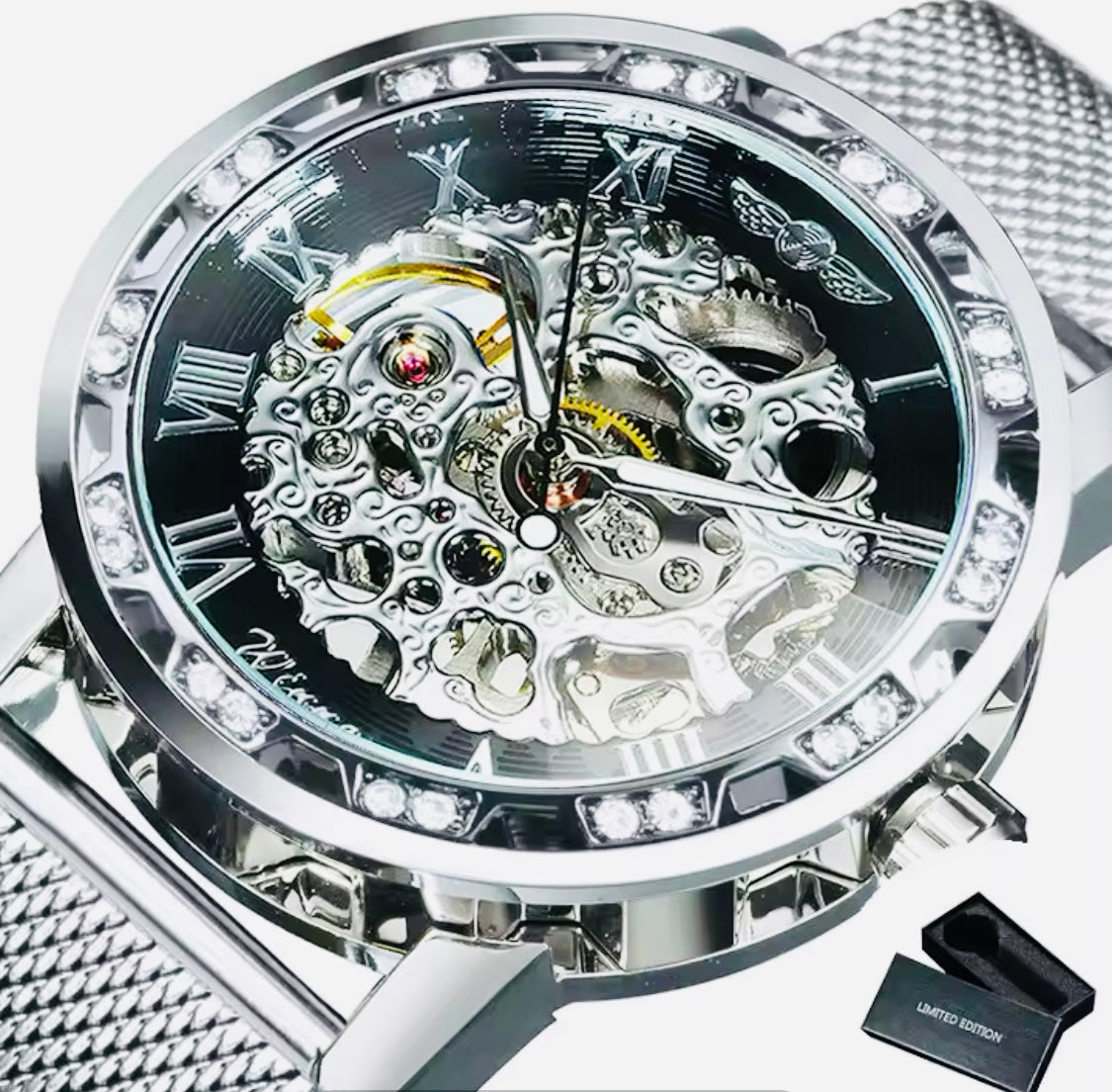 Hermoso Reloj Automático Mecánico Skeleton Movimiento de Excelente Calidad y Diseño! 💯% Original
