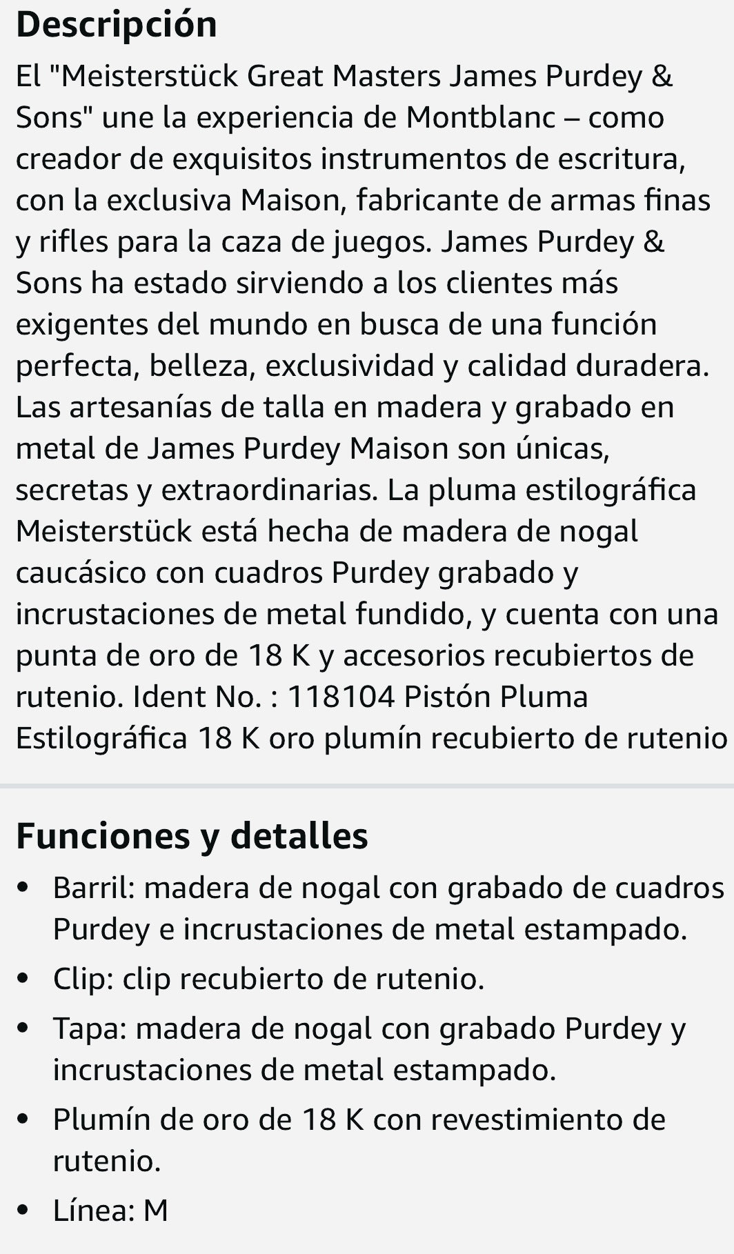 Increíble Pluma Fuente Great Másters James Purdey & Sons Máximo Estilo y Elegancia