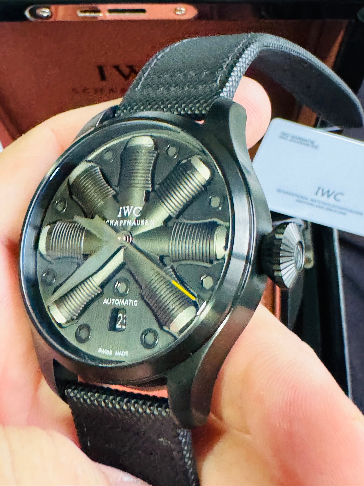 IMPRESIONANTE RELOJ MECÁNICO AUTOMÁTICO TOP GUN IWC UNITED STATE NAVY- FIGTHER SCHOOL!!! GRAN CALIDAD