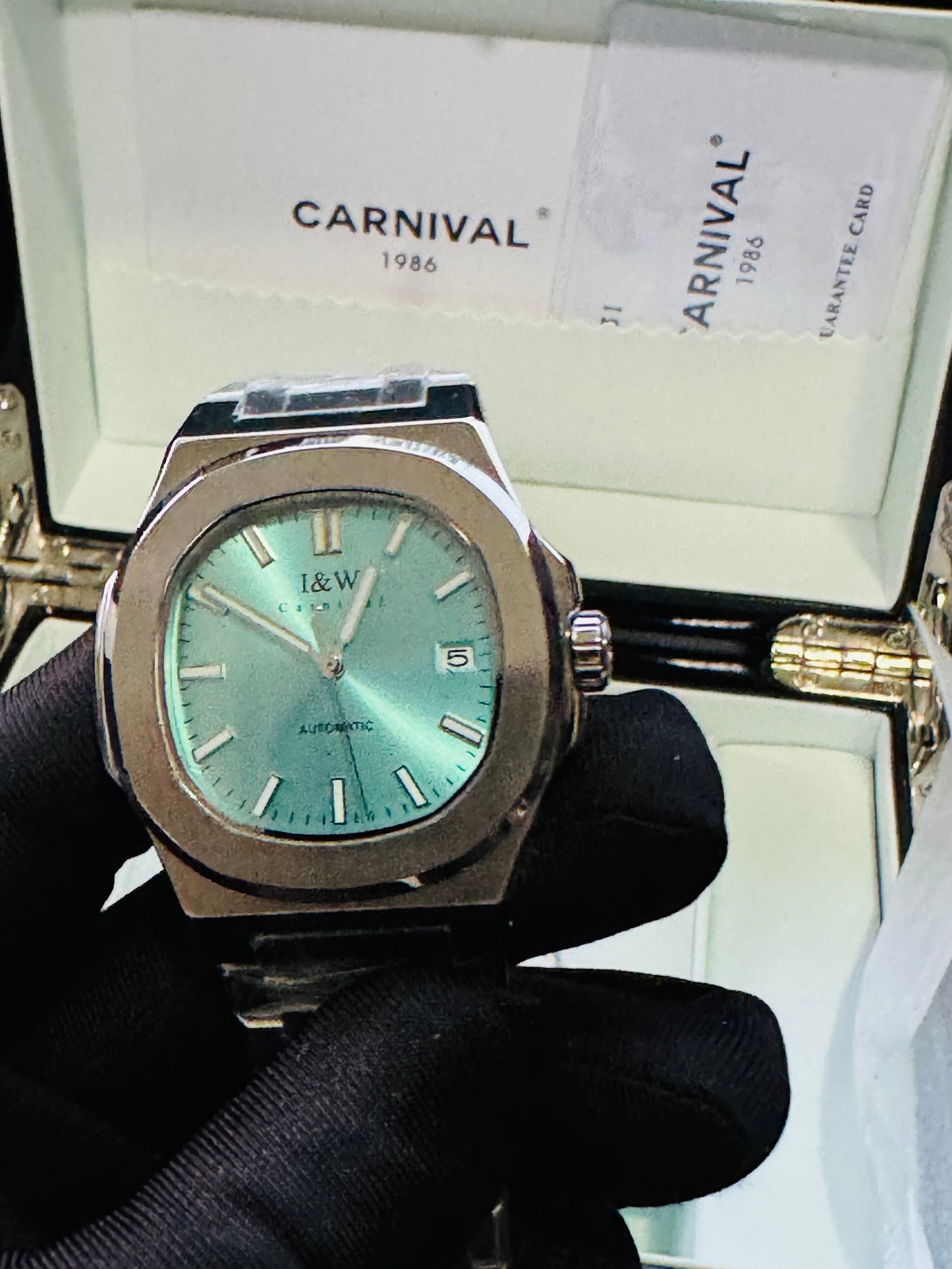 ELEGANTE RELOJ MECÁNICO AUTOMÁTICO DE GRAN CALIDAD I & W CARNIVAL 💯% ORIGINAL
