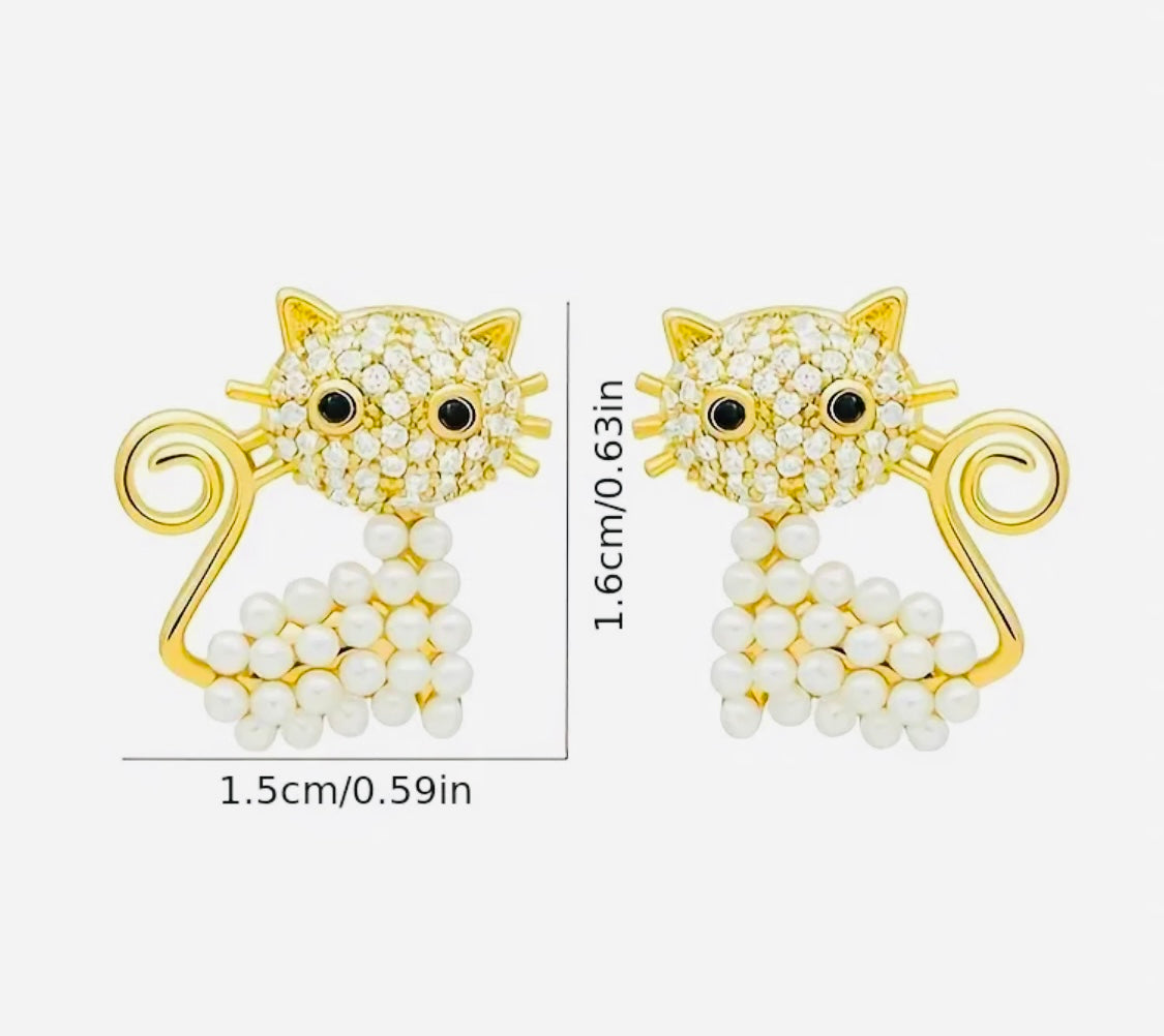 Bonitos Pendientes de Michi 🐈‍⬛ Hipoalergenicos Perfecto para Regalo 🎁