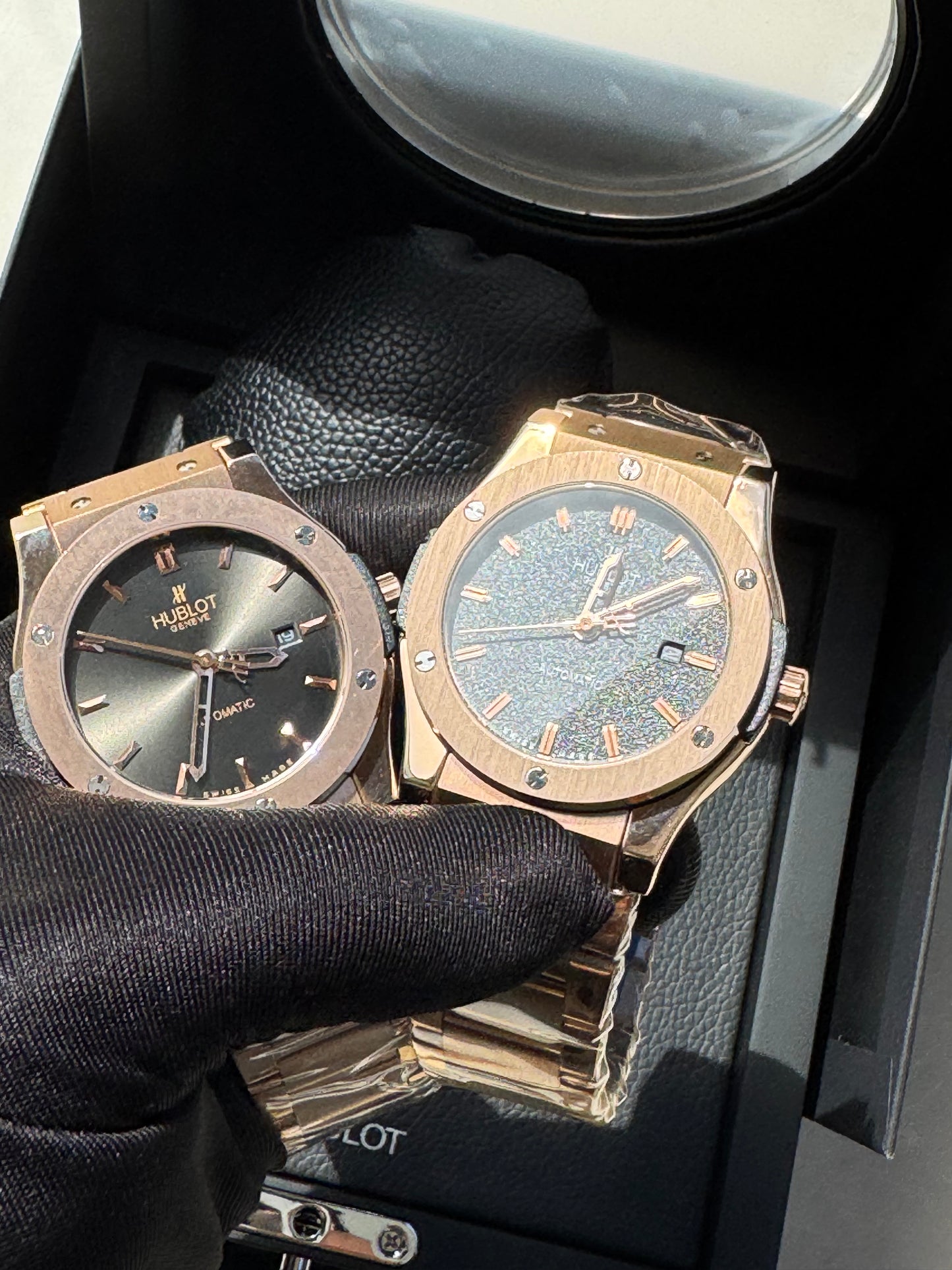 MÁXIMO LUJO! EXCLUSIVO HUBLOT AUTOMÁTICO CARATULA TIPO DIAMANTE 💎 Y LIJA! ELEGANCIA TOTAL!