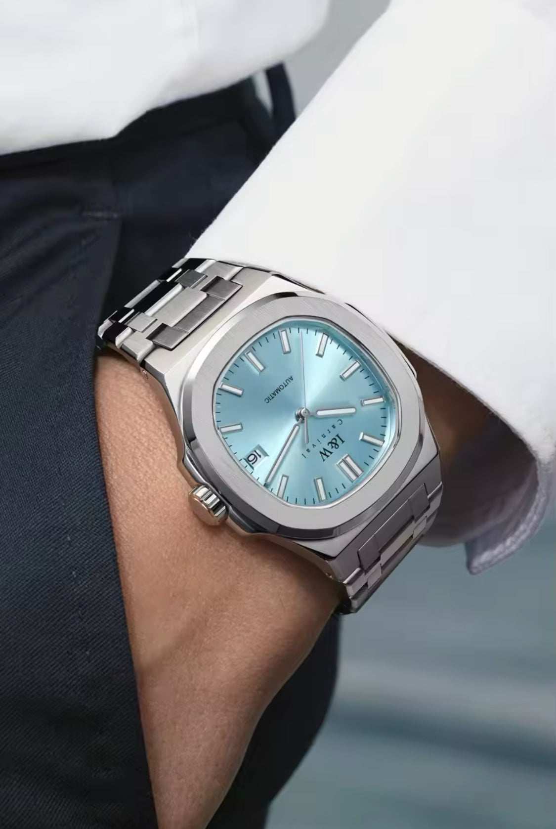 ELEGANTE RELOJ MECÁNICO AUTOMÁTICO DE GRAN CALIDAD I & W CARNIVAL 💯% ORIGINAL