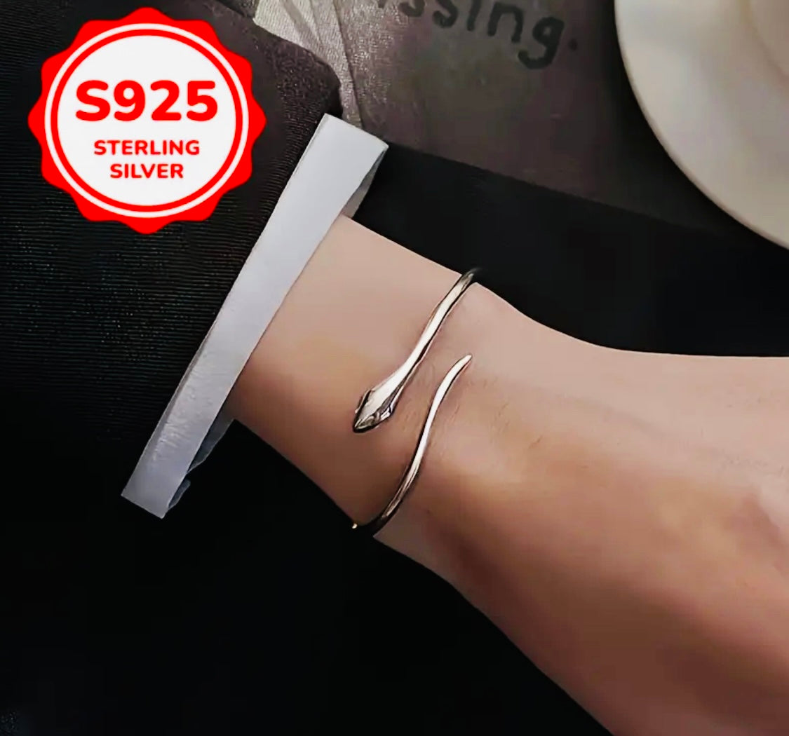 Brazalete de Plata 925 Unitalla -Unisex - Hipoalergenica