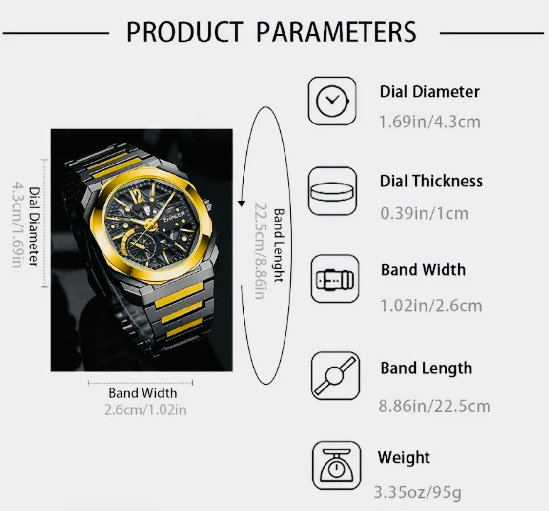 Reloj de Acero Inoxidable de Alta Calidad -estilo casual de negocios- no resistente al agua, pantalla analógica, caja redonda de aleación de zinc, movimiento de cuarzo, accionamiento electrónico, correa de aleación - Regalo perfecto para profesionales y e