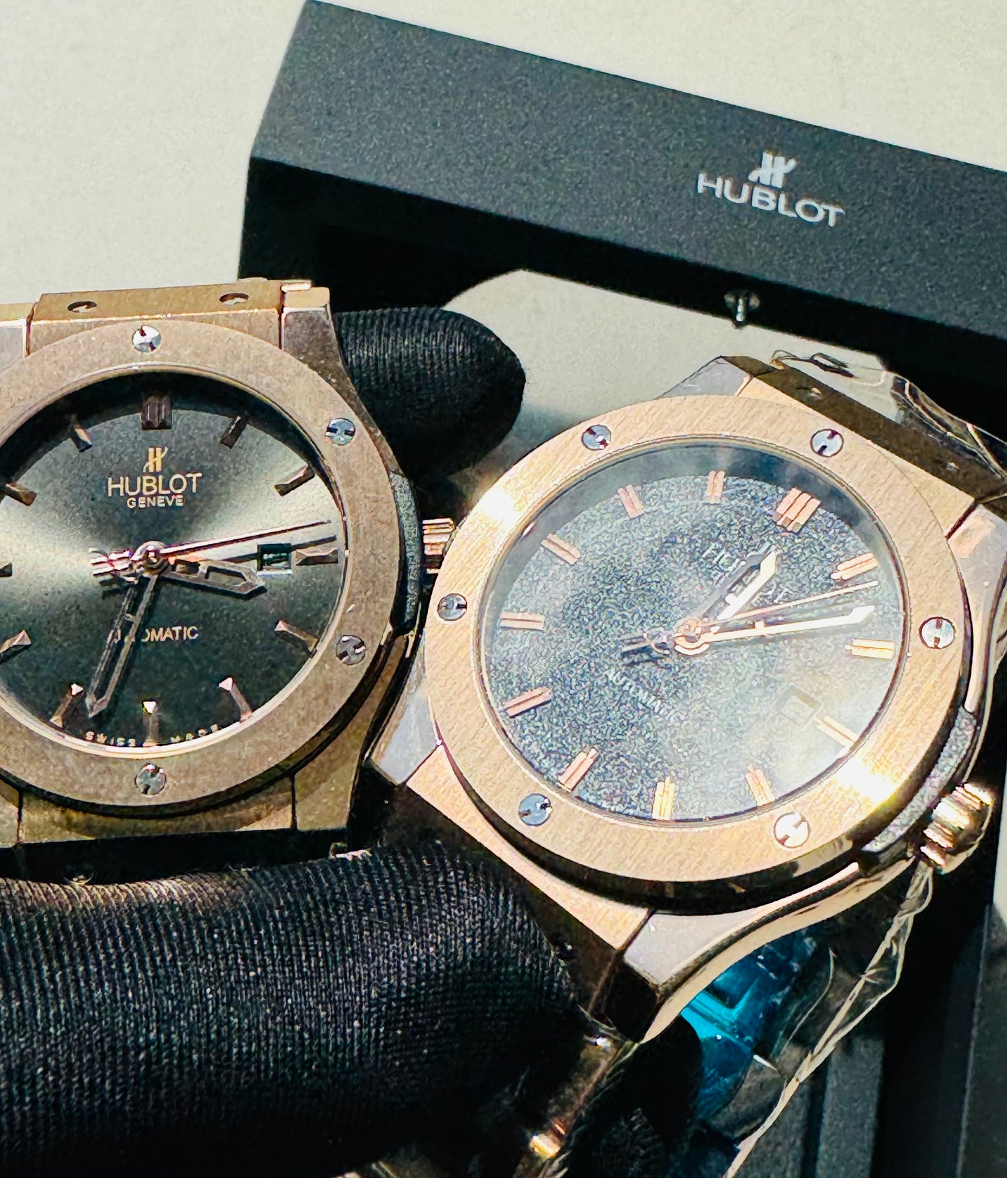 MÁXIMO LUJO! EXCLUSIVO HUBLOT AUTOMÁTICO CARATULA TIPO DIAMANTE 💎 Y LIJA! ELEGANCIA TOTAL!