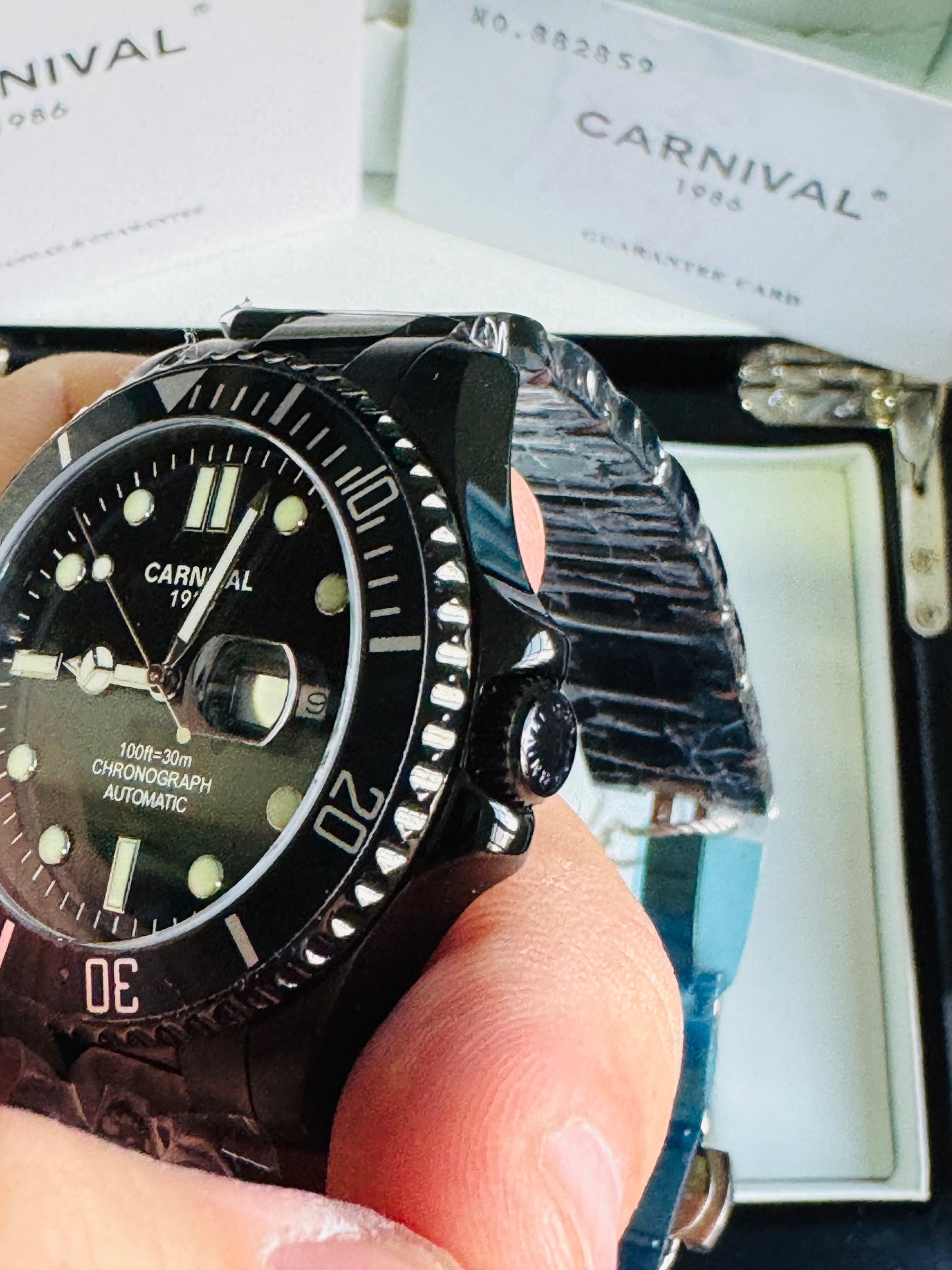 HERMOSO RELOJ AUTOMÁTICOMECÁNICO CRISTAL ZAFIRO-FECHADOR-LUMINOSO-RESISTENCIA AL AGUA-ALTA GAMA- 💯% ORIGINAL