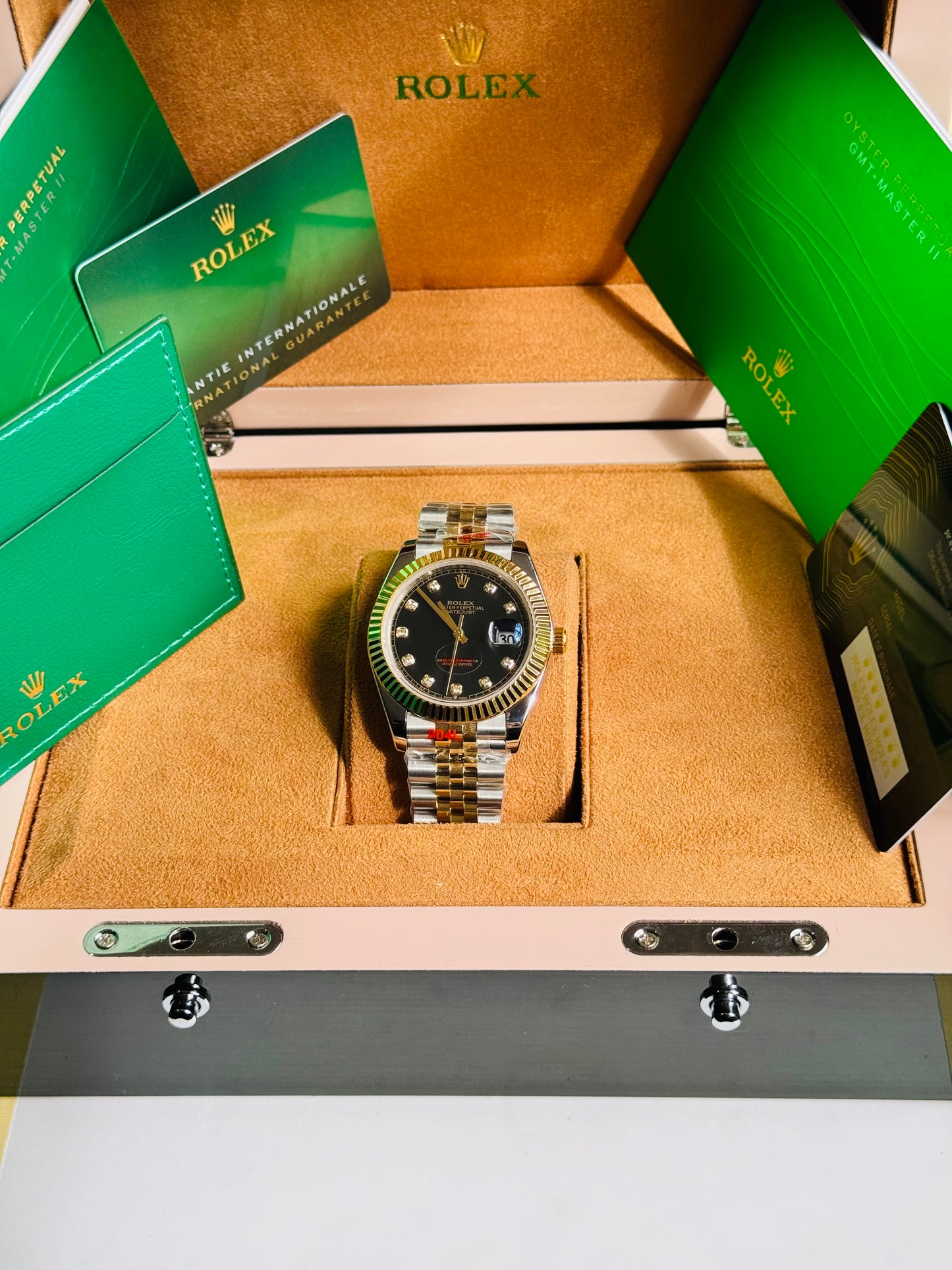 ATEMPORAL Y ELEGANTE OYSTER PERPETUAL DATE JUST AUTOMÁTICO CRYSTAL ZAFIRO DIAMANTES 💎 ETC!