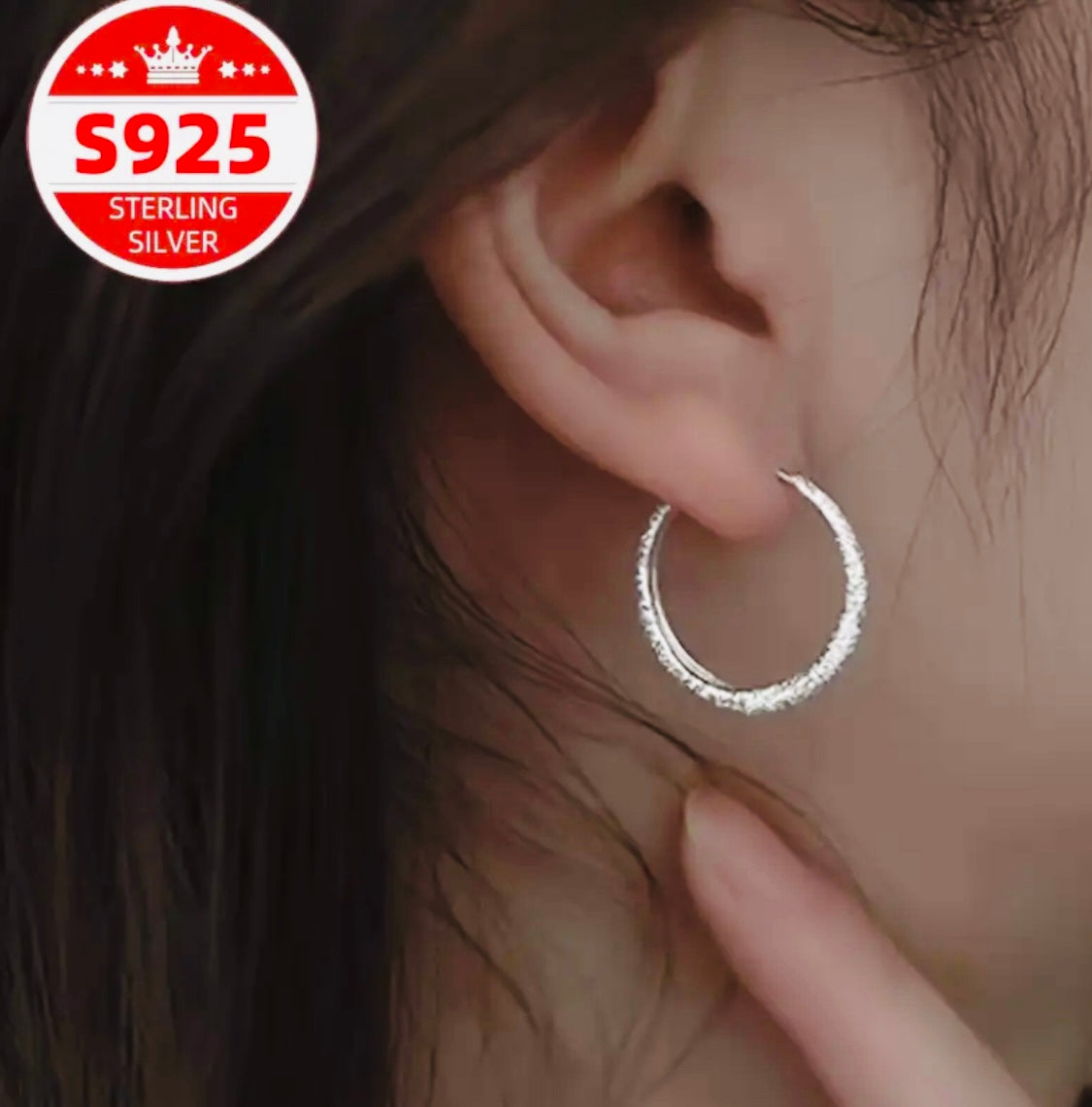 Pendientes de plata esterlina 925- estilo de lujo sencillo, chapados en plata, brillo de cielo estrellado, acabado mate, perfectos para el Día de San Valentín y el Día de las Madres, regalo de joyería para fiestas y festivales en cualquier temporad