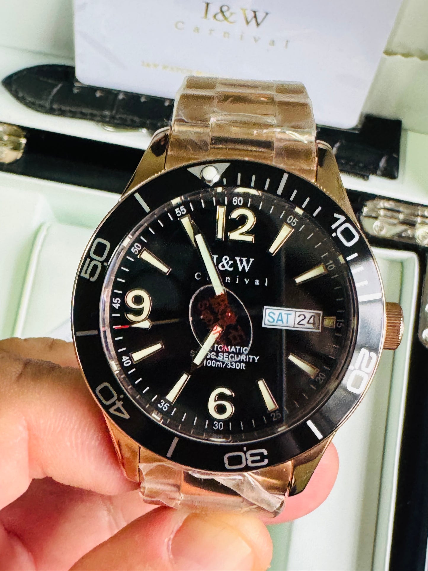 ESPECTACULAR RELOJ AUTOMÁTICO MECÁNICO PARA BUCEO 100 M.-CRISTAL ZAFIRO-LUMINOSO-ALTA CALIDAD-SHARK SERIES DIVING WATCH