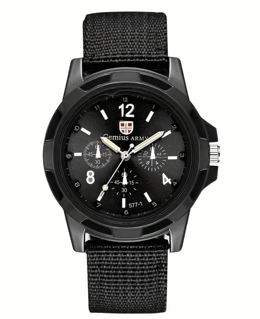 Reloj de pulsera deportivo casual para hombres con correa de nailon, elección ideal para regalo 🎁 

NOTA:

No se hacen envíos 🚚  📦 💨!

Las Ventas son solo en Cancún

Nuestro Lema: No somos Números!