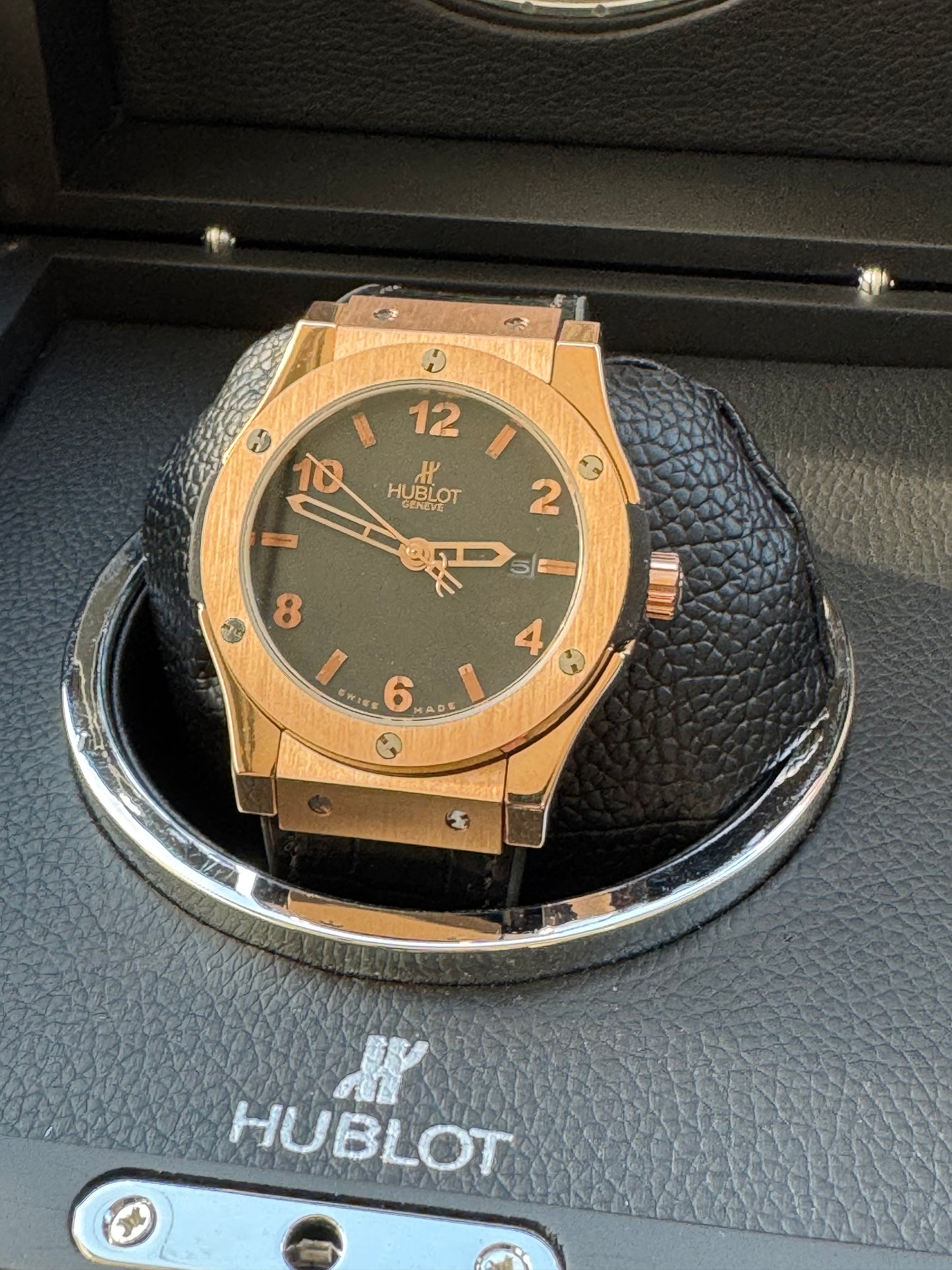 MÁXIMO LUJO RELOJ AUTOMÁTICO MECÁNICO HUBLOT - FECHADOR-CALIDAD Y DISEÑO!!!