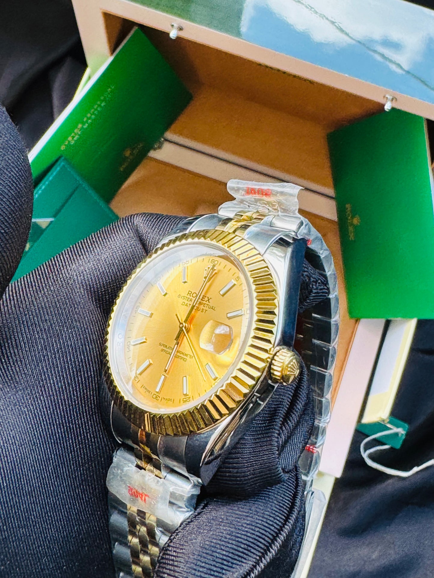 ELEGANTE RELOJ AUTOMÁTICO DATE JUST-OYSTER PERPETUAL ATEMPORAL