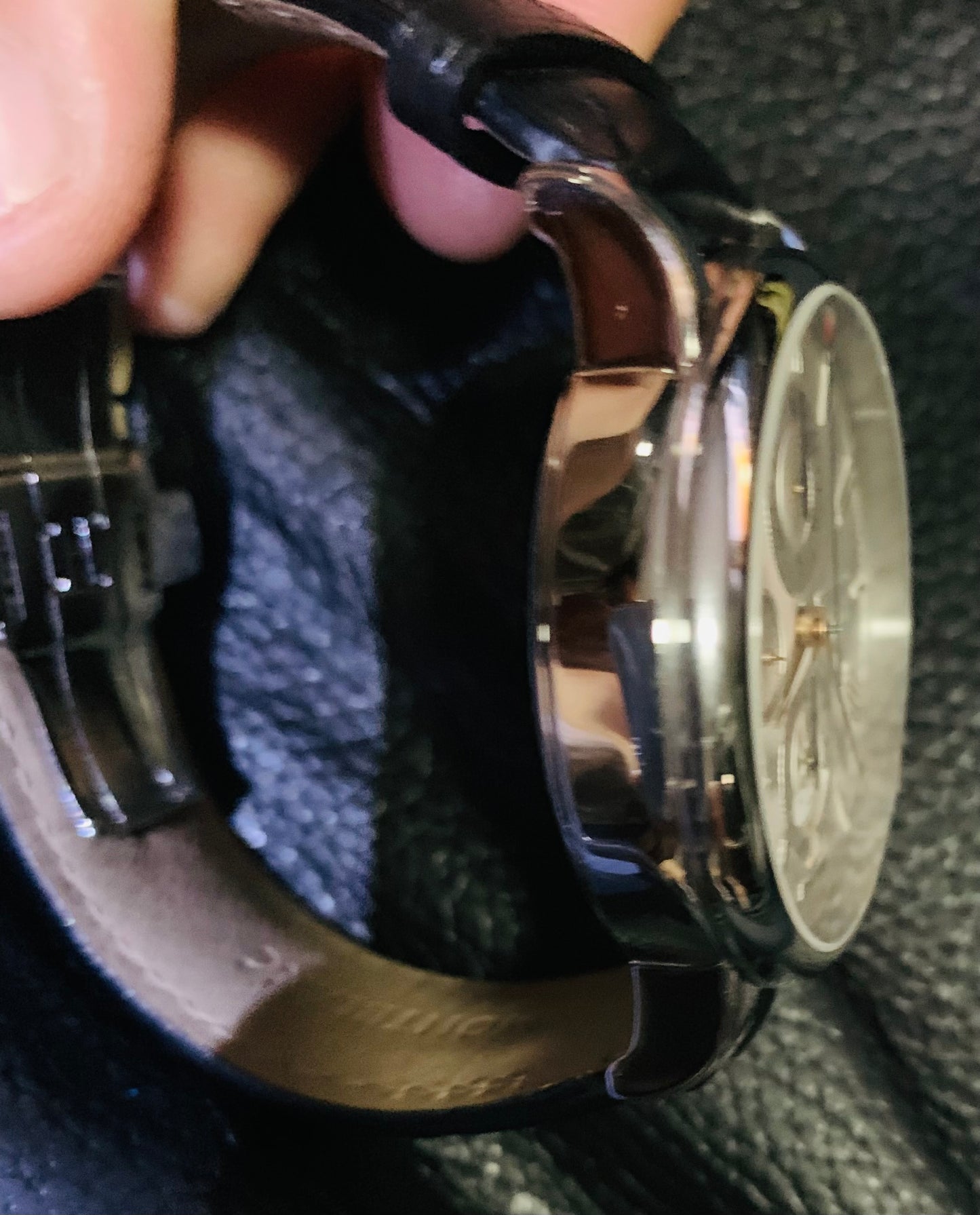 Máxima Elegancia Reloj 💯% Original Automático Mecánico Star Light! 25 Joyas 💎 Carátula Texturizada Blanca Manecillas Y Diales en Oro 18K Cronógrafo-Cronómetro- Fechador-Etcétera