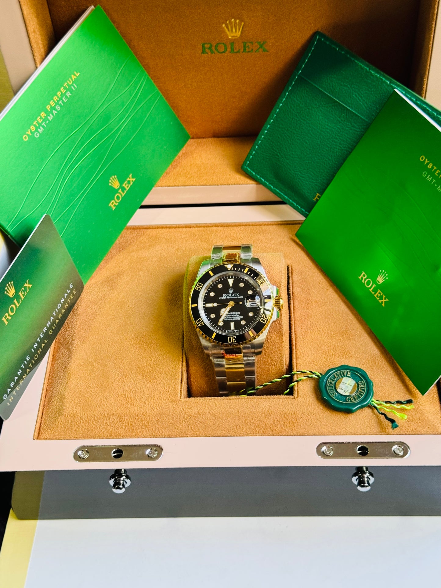 ATEMPORAL ROLEX OYSTER PERPETUAL DATE- CALIDAD Y DISTINCIÓN- FECHADOR - LUMINOSO- CRISTAL ZAFIRO- JOYAS 💎 ETC