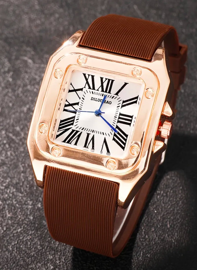Reloj Sencillo de Cuarzo Disponible en Dorado y Plateado! Ideal para Regalo 🎁