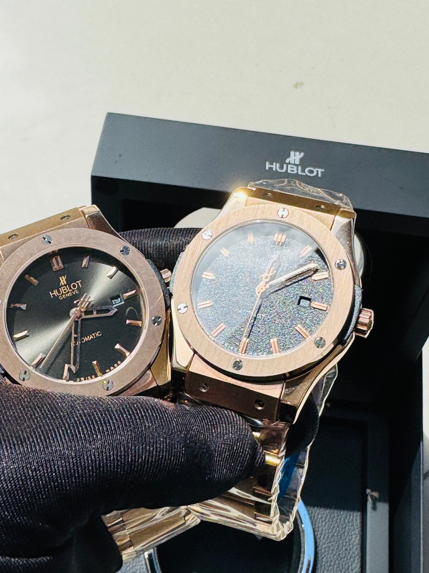 MÁXIMO LUJO! EXCLUSIVO HUBLOT AUTOMÁTICO CARATULA TIPO DIAMANTE 💎 Y LIJA! ELEGANCIA TOTAL!