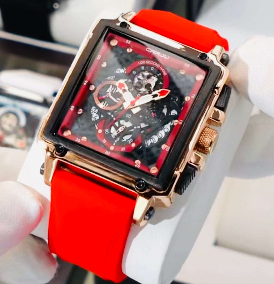 Impresionante Diseño y Acabados de Lujo Gran Reloj Multifuncional con Movimiento de Cuarzo Excelente Calidad 💯% Original