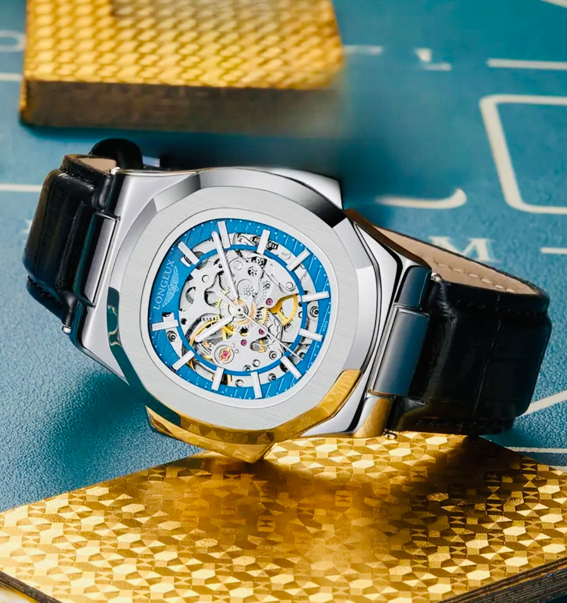Moderno Diseño Reloj Automático Mecánico Skeleton- 💯% Original Ideal para Regalo 🎁