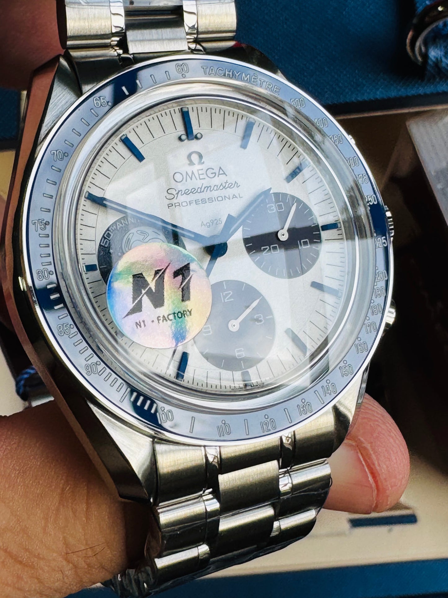 MÁXIMO LUJO!!! ESPECTACULAR DISEÑO OMEGA APOLLO XIlI- AUTOMÁTICO MECÁNICO-SPEED MASTER-PROFESSIONAL-EYES ON THE STARS- ORIGINAL MOVIMIENTO MECÁNICO TIERRA Y CÁPSULA ESPACIAL SNOOPY APOLLO XIII