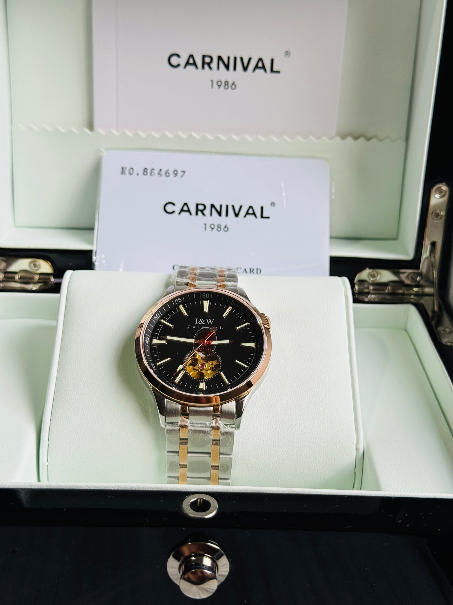 HERMOSO Y ELEGANTE RELOJ AUTOMÁTICO MECÁNICO CRISTAL ZAFIRO LUMINOSO 💯% ORIGINAL