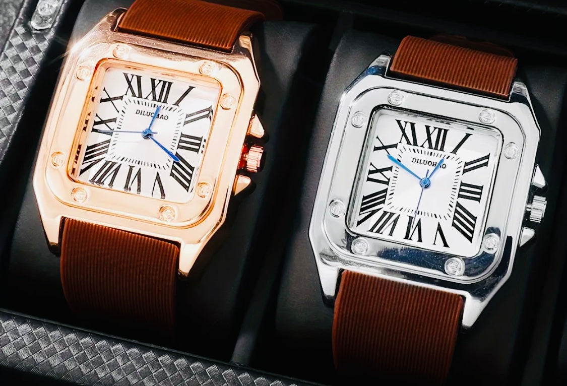 Reloj Sencillo de Cuarzo Disponible en Dorado y Plateado! Ideal para Regalo 🎁