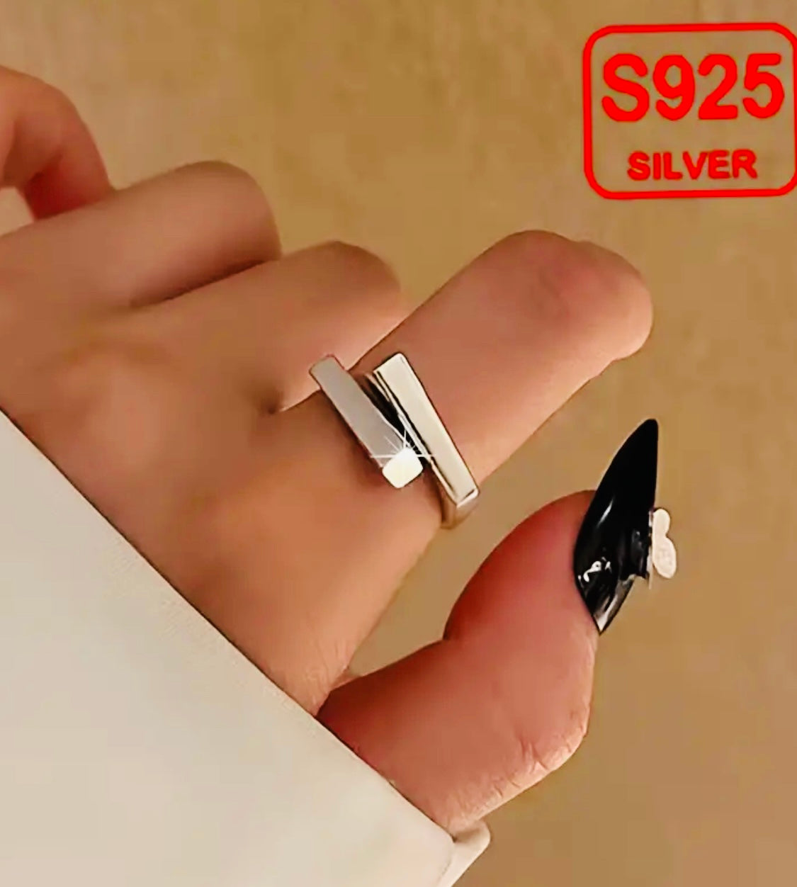 Hermoso Anillo de Plata 925 Unitalla- Unisex - Hipoalergenico- Ajustable Ideal para Regalo 🎁