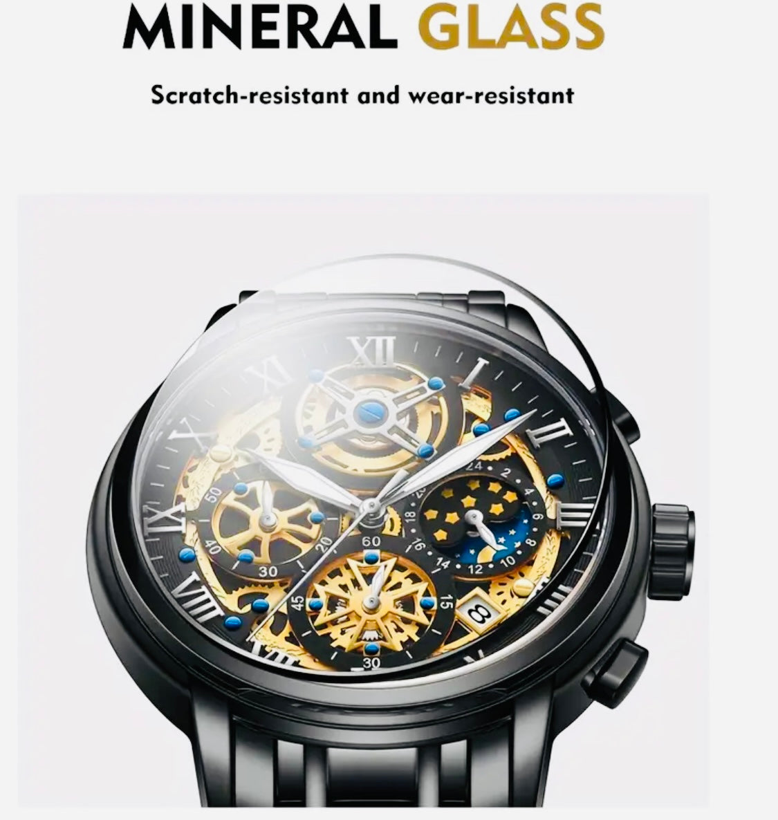 Hermoso Reloj Skeleton Multifuncional con Movimiento de Cuarzo Gran Diseño y Calidad 💯% Original