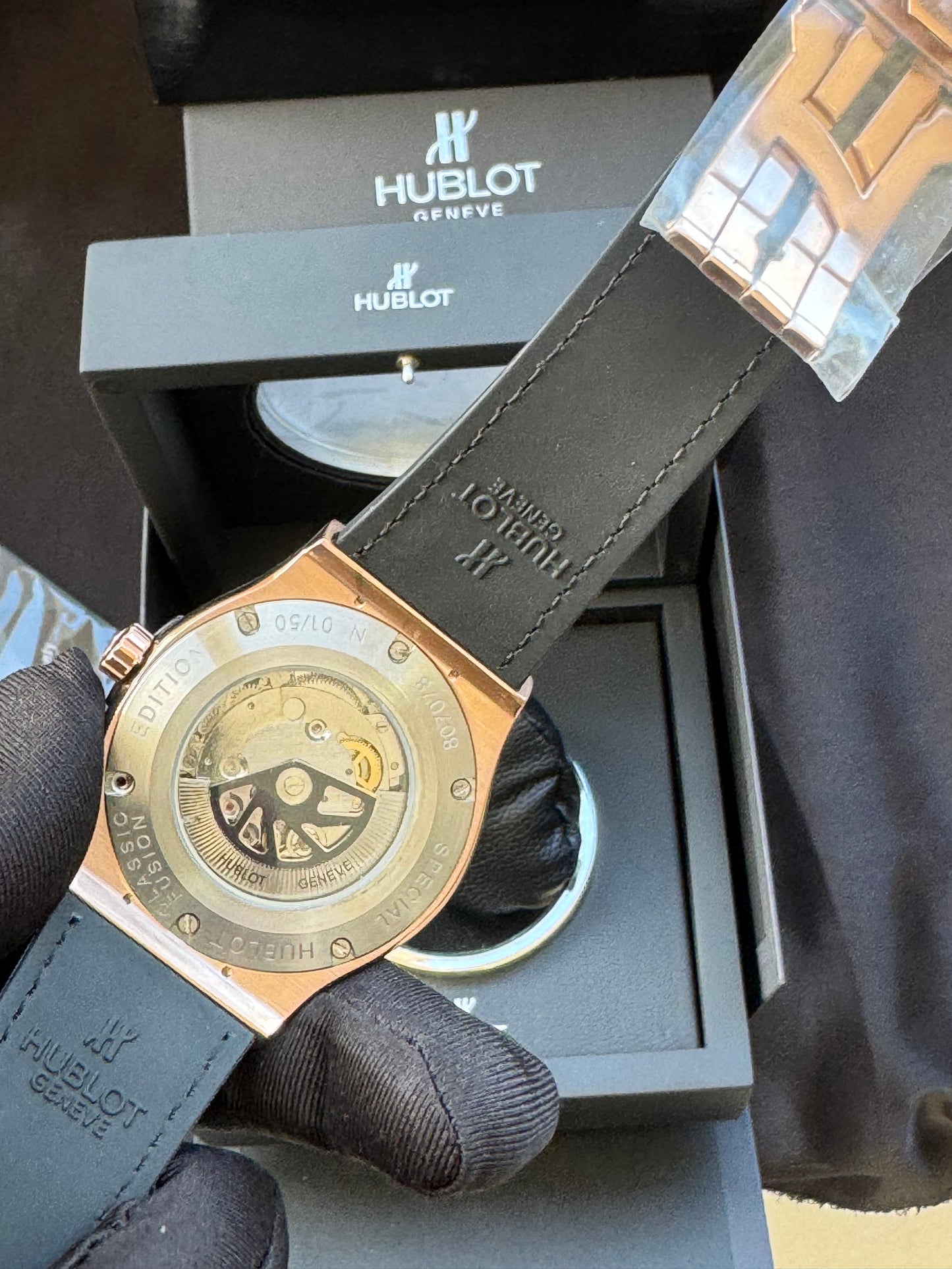 ELEGANTE Y SOFISTICADO DISEÑO RELOJ AUTOMÁTICO MECÁNICO HUBLOT EDICIÓN ESPECIAL CLÁSSIC FUSION!