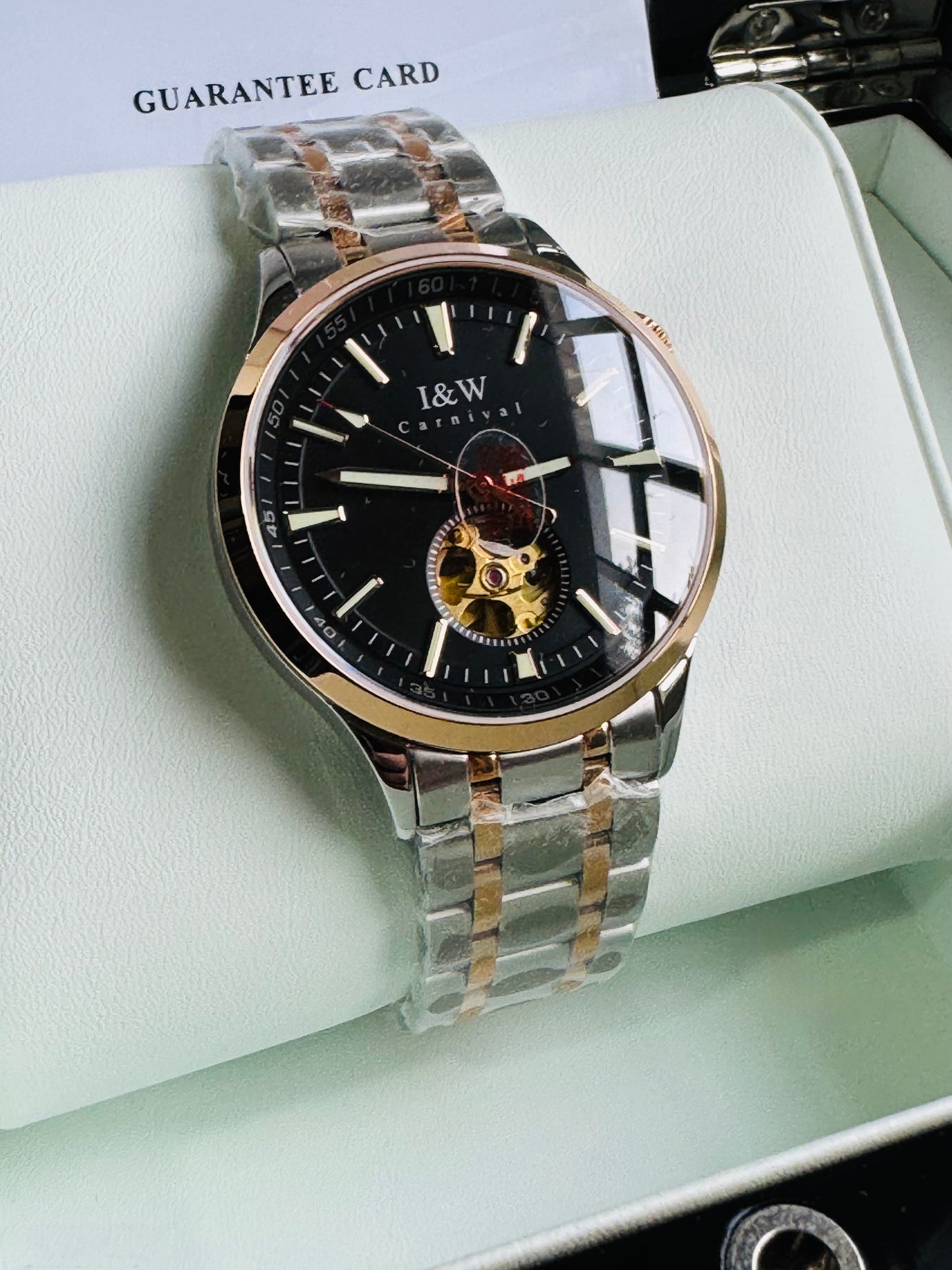 HERMOSO Y ELEGANTE RELOJ AUTOMÁTICO MECÁNICO CRISTAL ZAFIRO LUMINOSO 💯% ORIGINAL