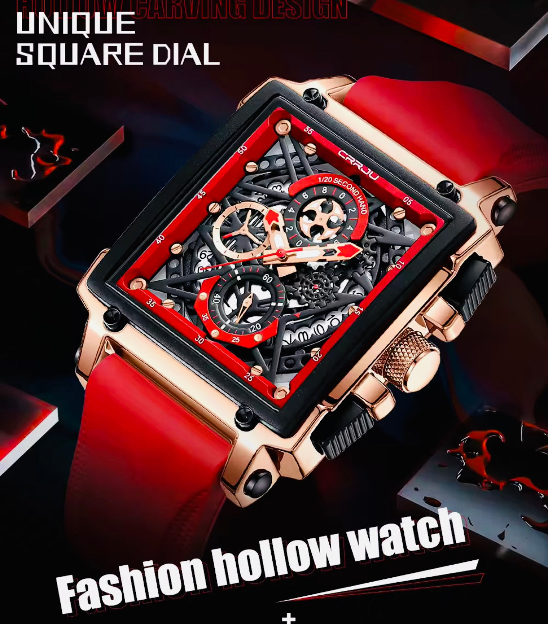 Impresionante Diseño y Acabados de Lujo Gran Reloj Multifuncional con Movimiento de Cuarzo Excelente Calidad 💯% Original
