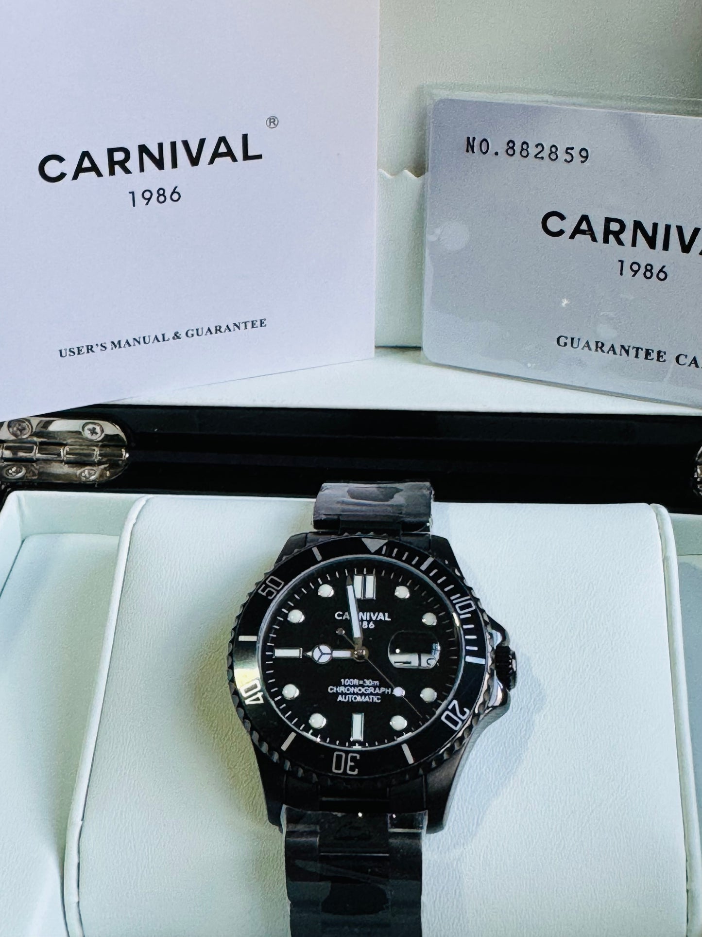 HERMOSO RELOJ AUTOMÁTICOMECÁNICO CRISTAL ZAFIRO-FECHADOR-LUMINOSO-RESISTENCIA AL AGUA-ALTA GAMA- 💯% ORIGINAL