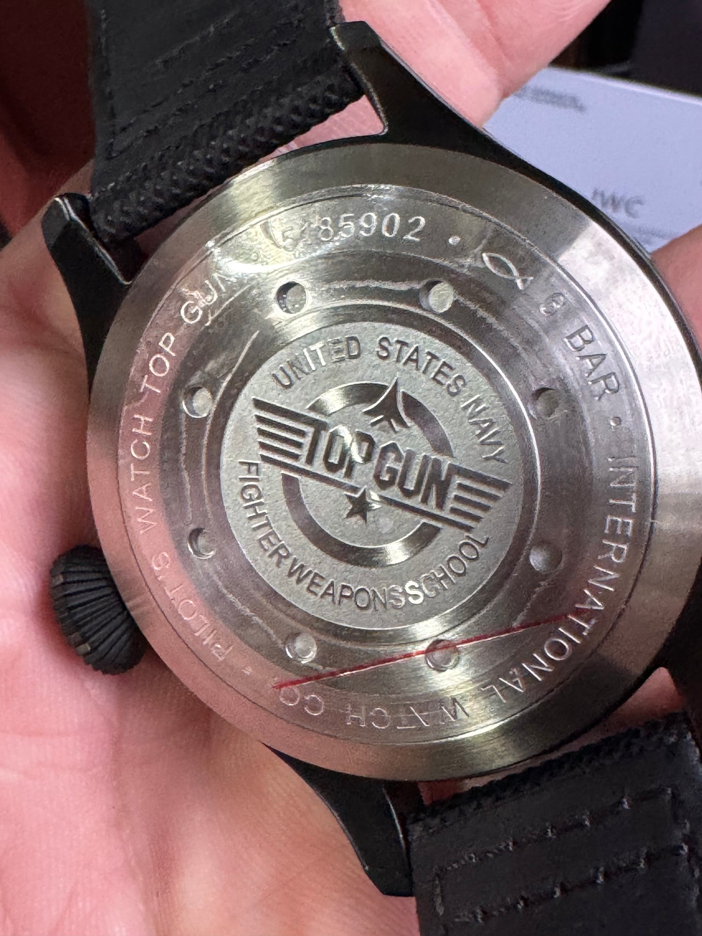 IMPRESIONANTE RELOJ MECÁNICO AUTOMÁTICO TOP GUN IWC UNITED STATE NAVY- FIGTHER SCHOOL!!! GRAN CALIDAD