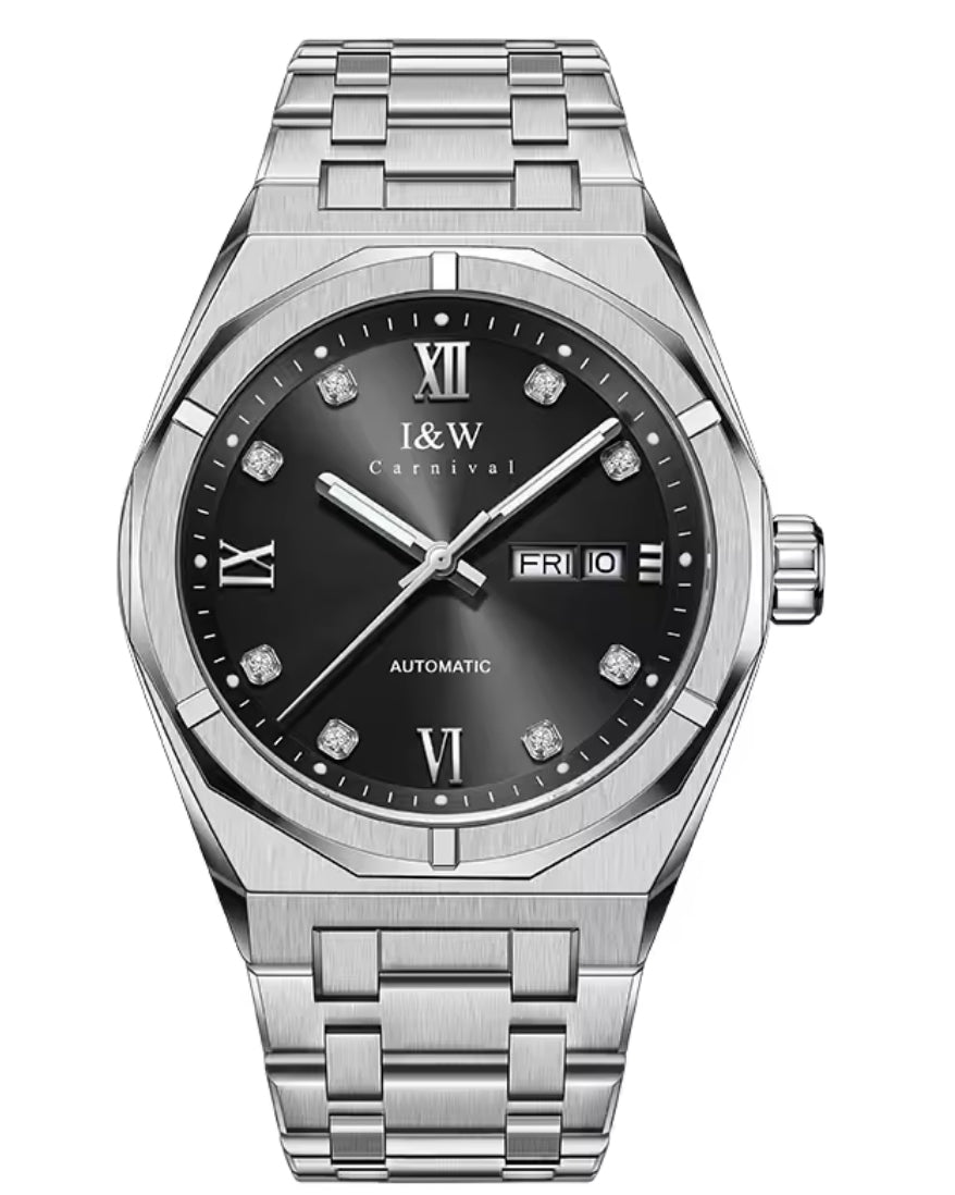 IMPRESIONANTE RELOJ AUTOMÁTICO MECÁNICO I & W CARNIVAL 💯% ORIGINAL