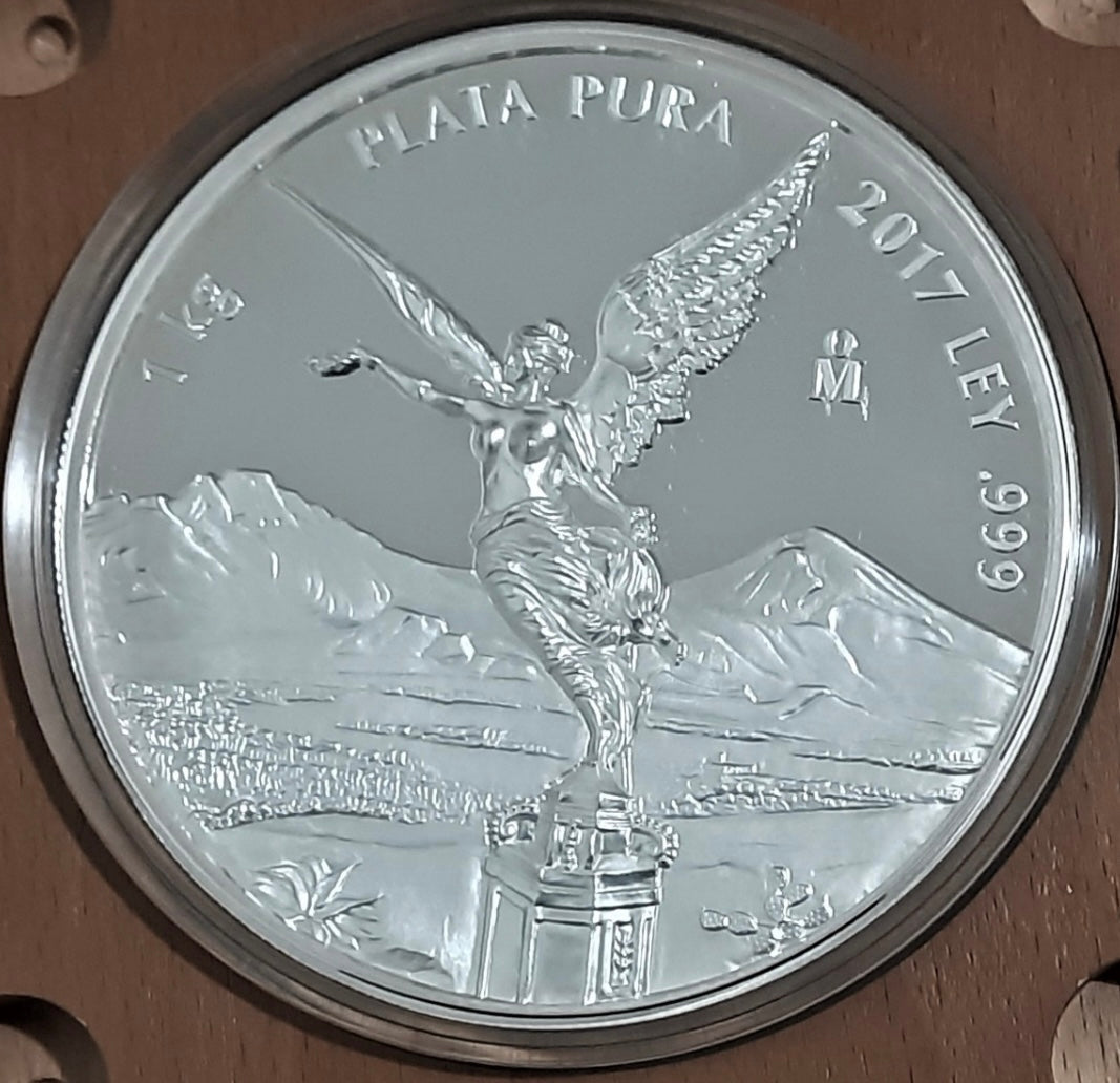 Hermosa Moneda 1 Kilo de Plata Pura .999 Victoria Alada Acabado Mate Brillo Alto Relive