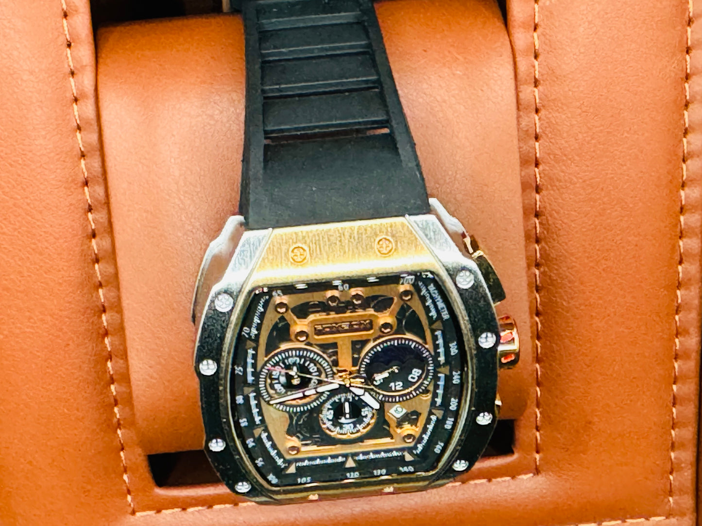 Hermoso Reloj Multifuncional de Cuarzo-Fechador-Luminoso-Tacómetro-Diferentes Faces Etc!