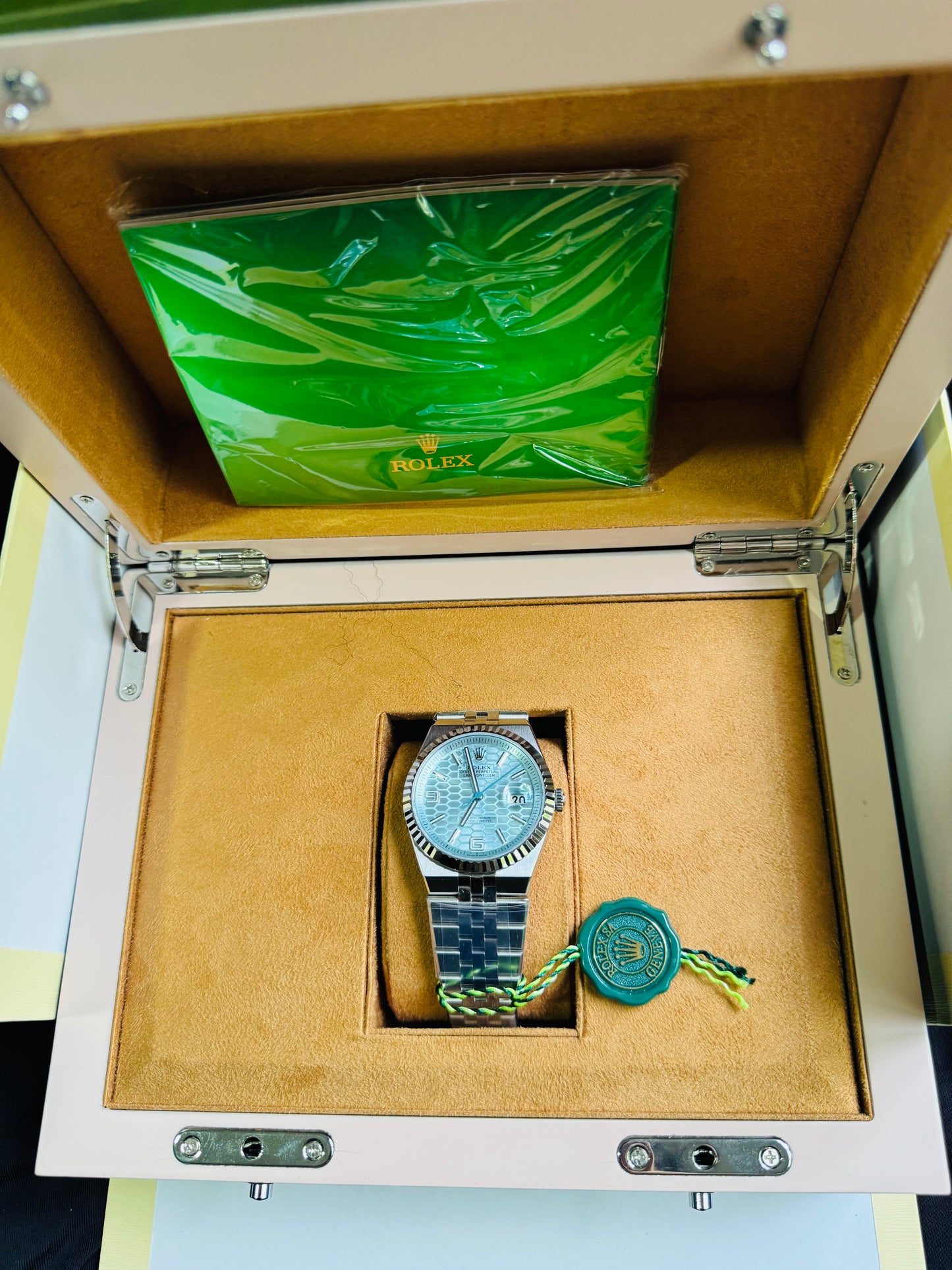 ULTIMO DISEÑO 2025 HERMOSO ROLEX OYSTER PERPETUAL LAND-DWELLER AUTOMÁTICO MECÁNICO-FECHADOR-CHRONOMETER-34 JOYAS 💎-CRISTAL ZAFIRO- MÁXIMO LUJO! NUEVO ESPECTACULAR DISEÑO 2025