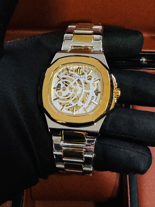 Impresionante Reloj Mecánico Automático Skeleton Excelente Calidad en Diseño y Acabados
