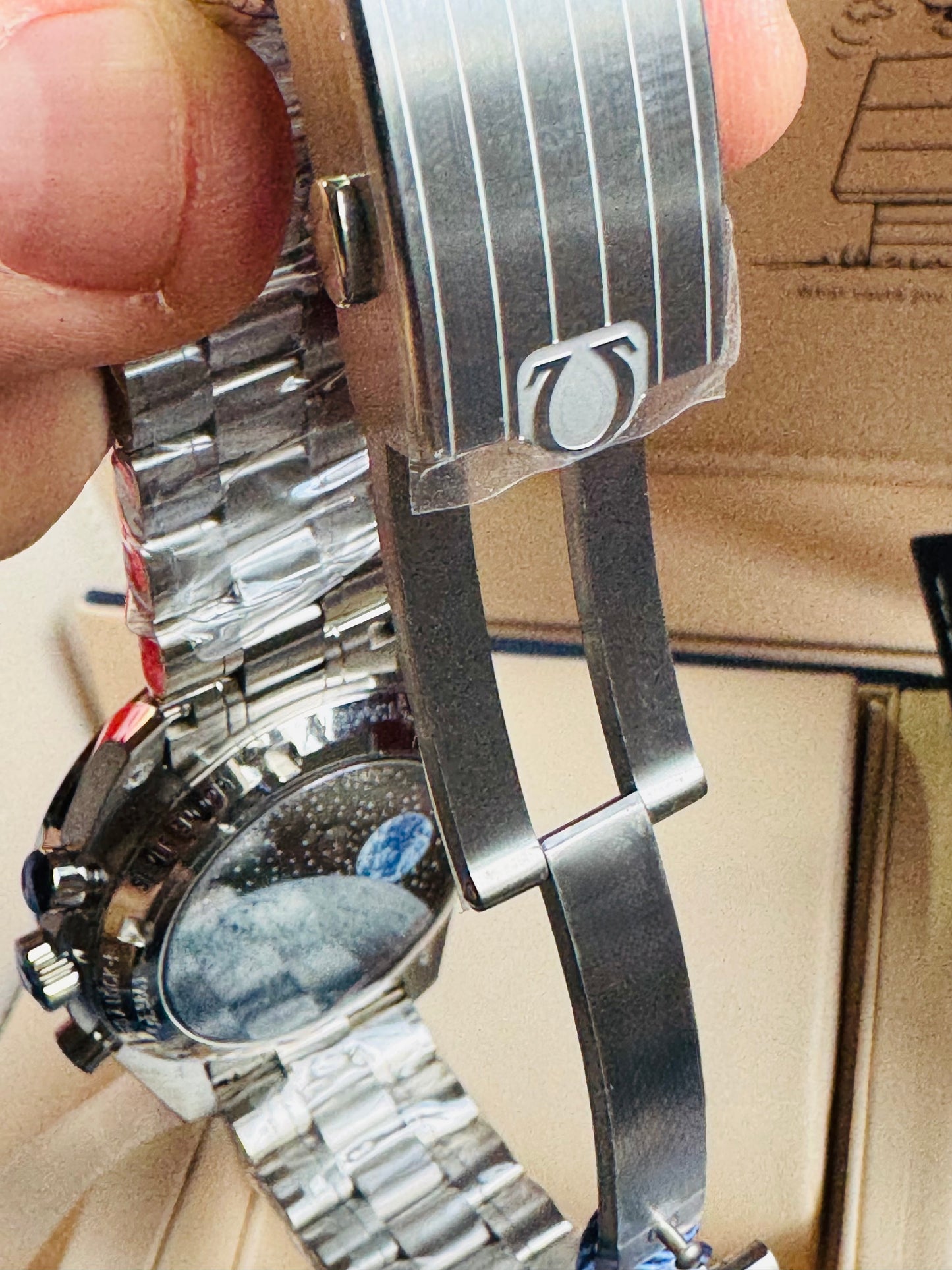 MÁXIMO LUJO!!! ESPECTACULAR DISEÑO OMEGA APOLLO XIlI- AUTOMÁTICO MECÁNICO-SPEED MASTER-PROFESSIONAL-EYES ON THE STARS- ORIGINAL MOVIMIENTO MECÁNICO TIERRA Y CÁPSULA ESPACIAL SNOOPY APOLLO XIII