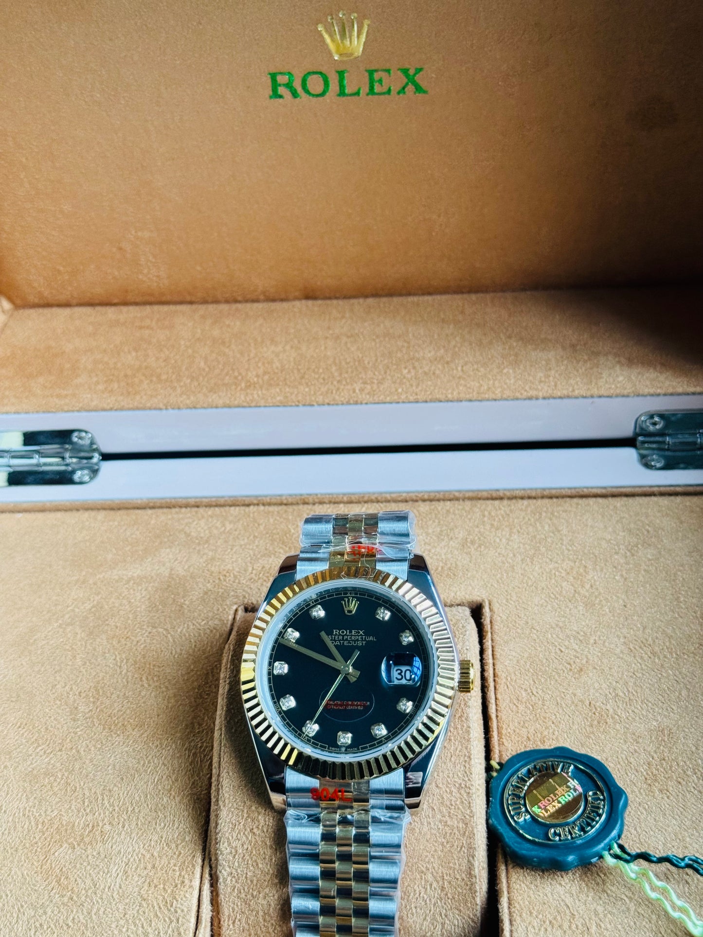 ATEMPORAL Y ELEGANTE OYSTER PERPETUAL DATE JUST AUTOMÁTICO CRYSTAL ZAFIRO DIAMANTES 💎 ETC!