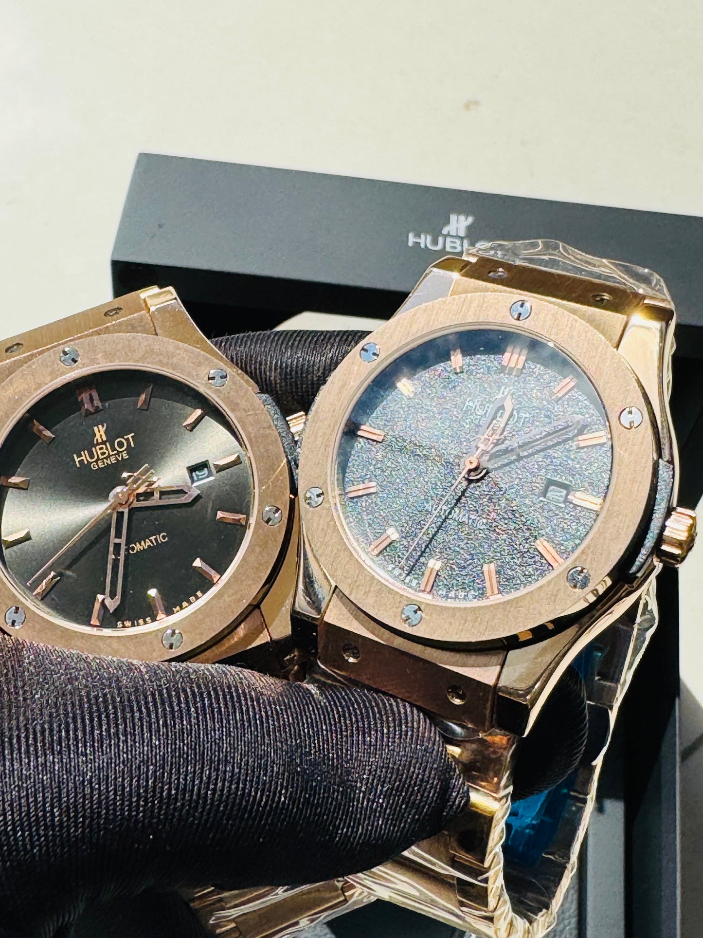 MÁXIMO LUJO! EXCLUSIVO HUBLOT AUTOMÁTICO CARATULA TIPO DIAMANTE 💎 Y LIJA! ELEGANCIA TOTAL!