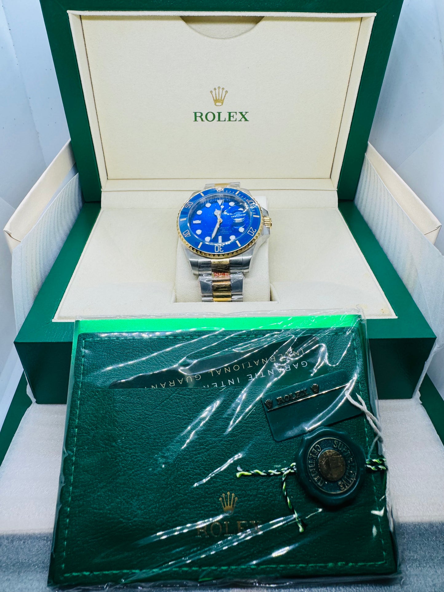 HERMOSO RELOJ AUTOMÁTICO MECÁNICO SUBMARINER OYSTER PERPETUAL DATE! BLUEASY! ;) MUY DESEADO MODELO! LUMINOSO-FECHADOR-ETCÉTERA