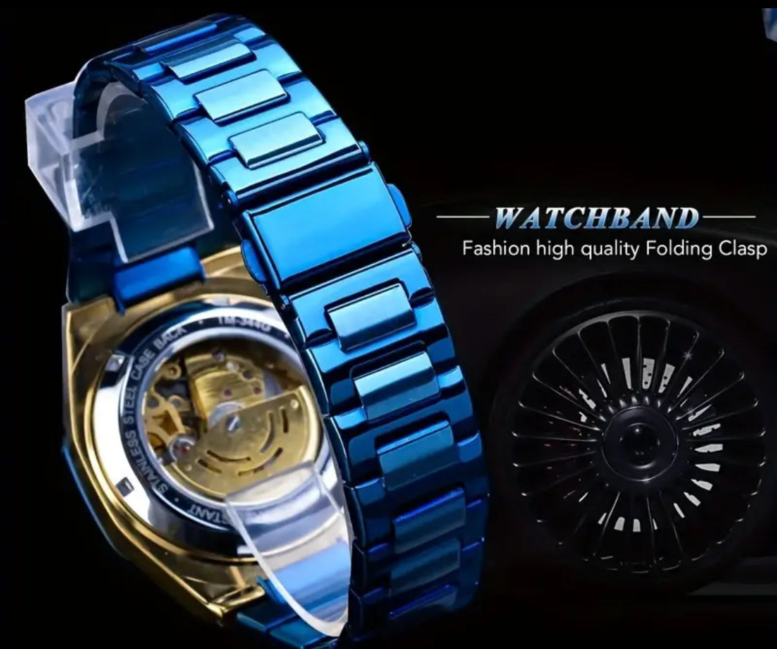 Hermoso Reloj Automático Mecanico Skeleton Fechador - Gran Calidad 💯% Original!